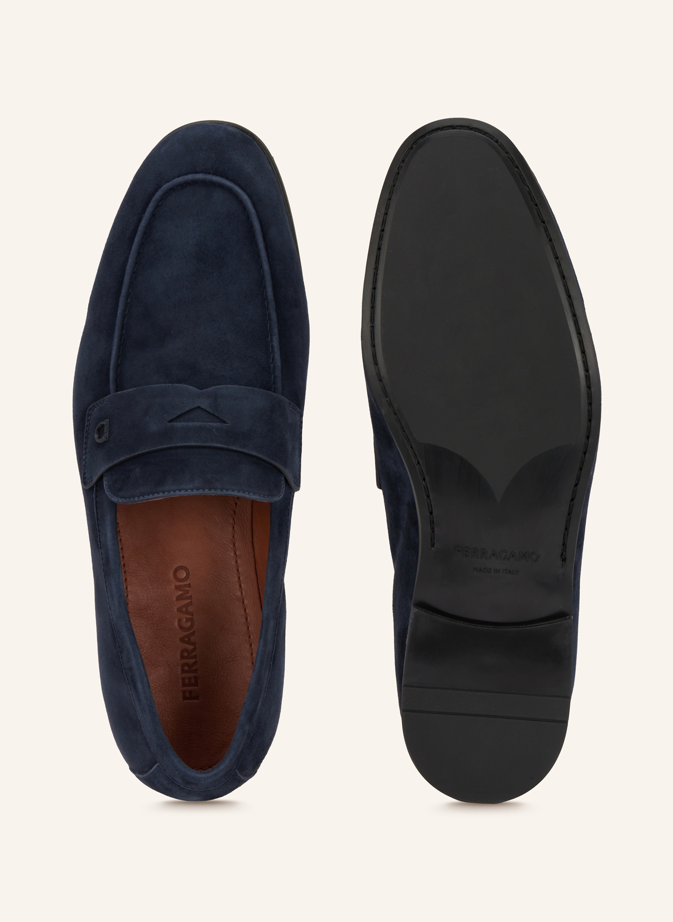 Thumbnail - Ferragamo Penny-Loafer blau