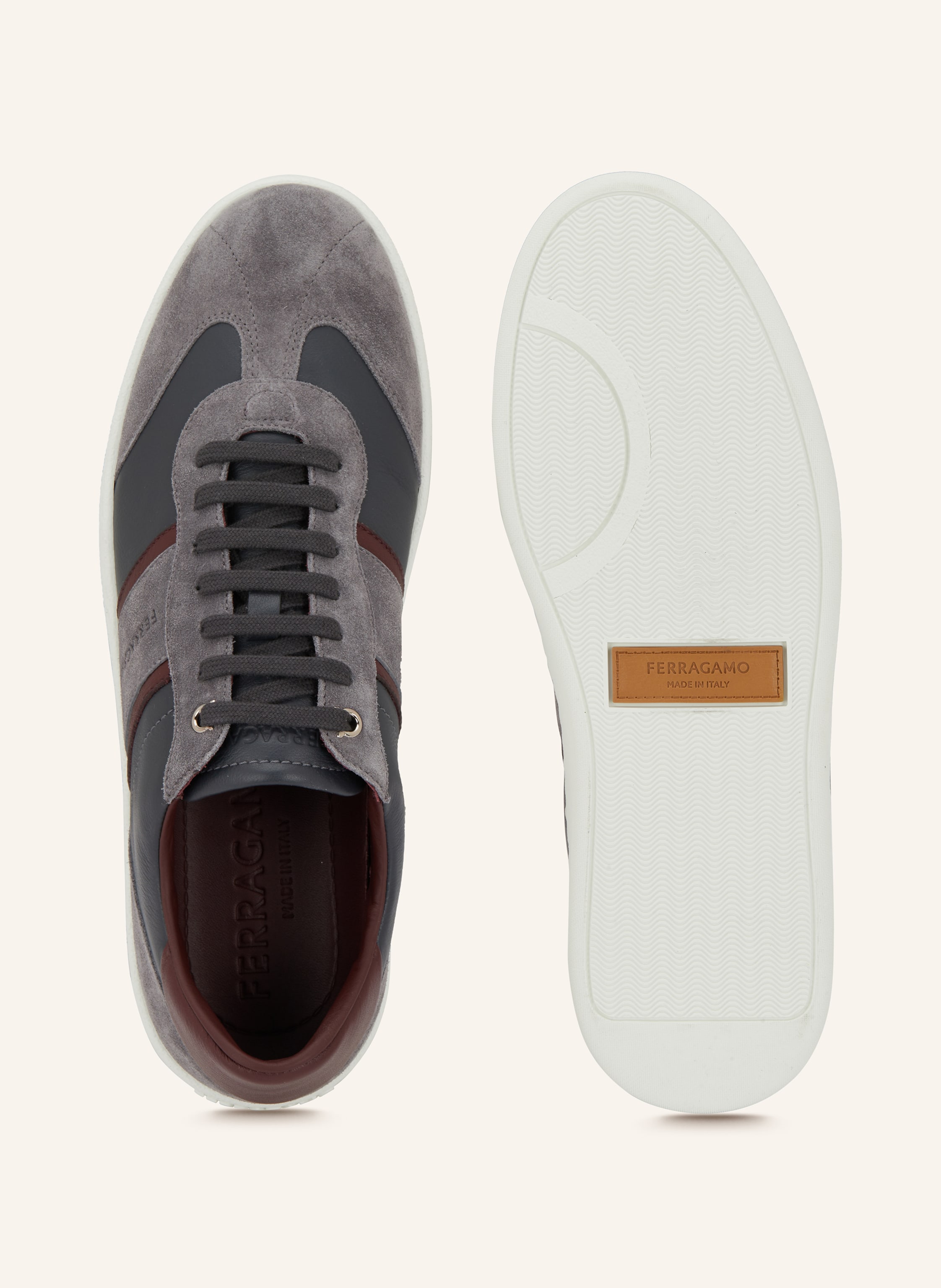 Thumbnail - Ferragamo Sneaker Garda Crosta grau