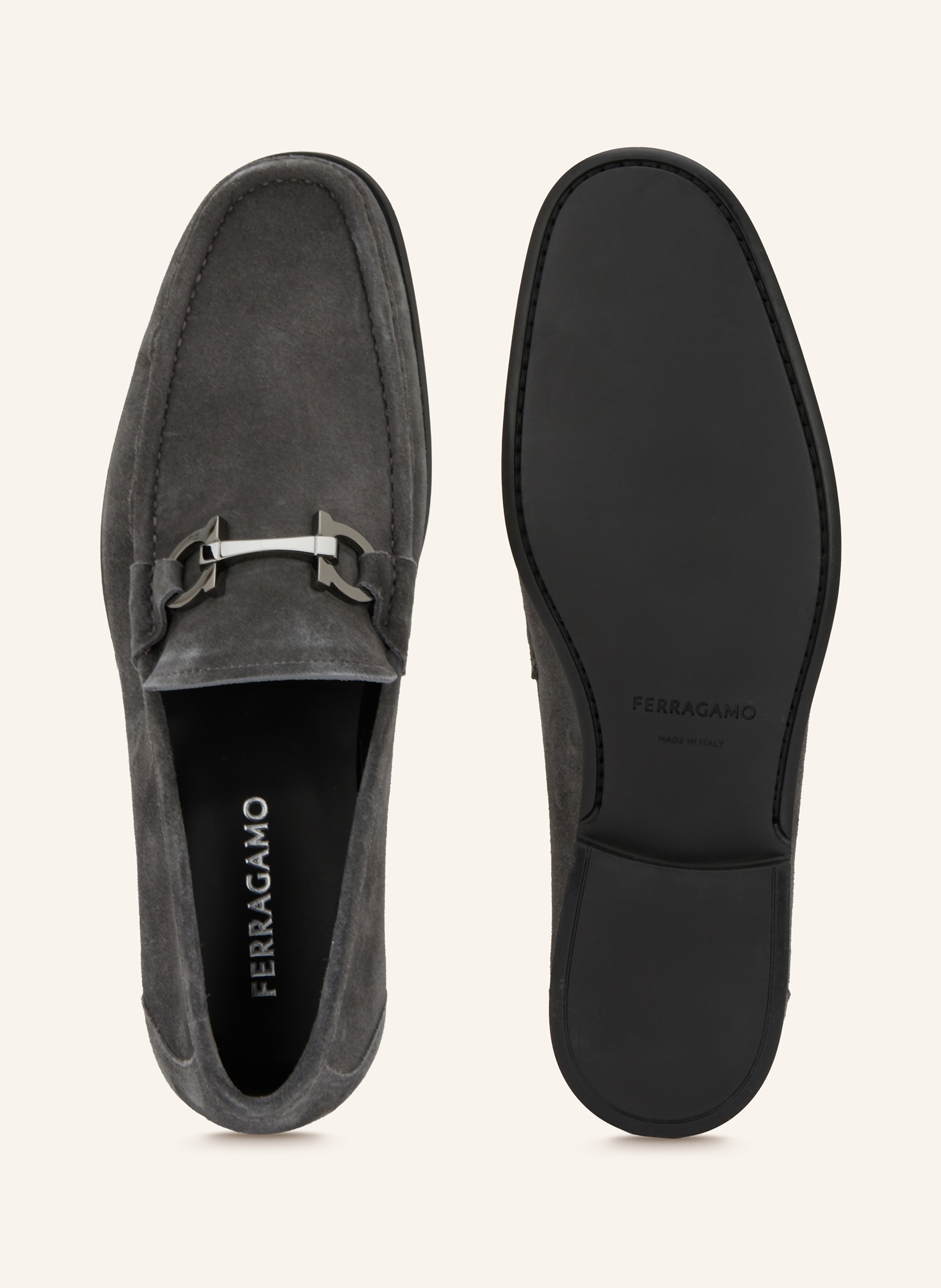 Thumbnail - Ferragamo Loafer grau