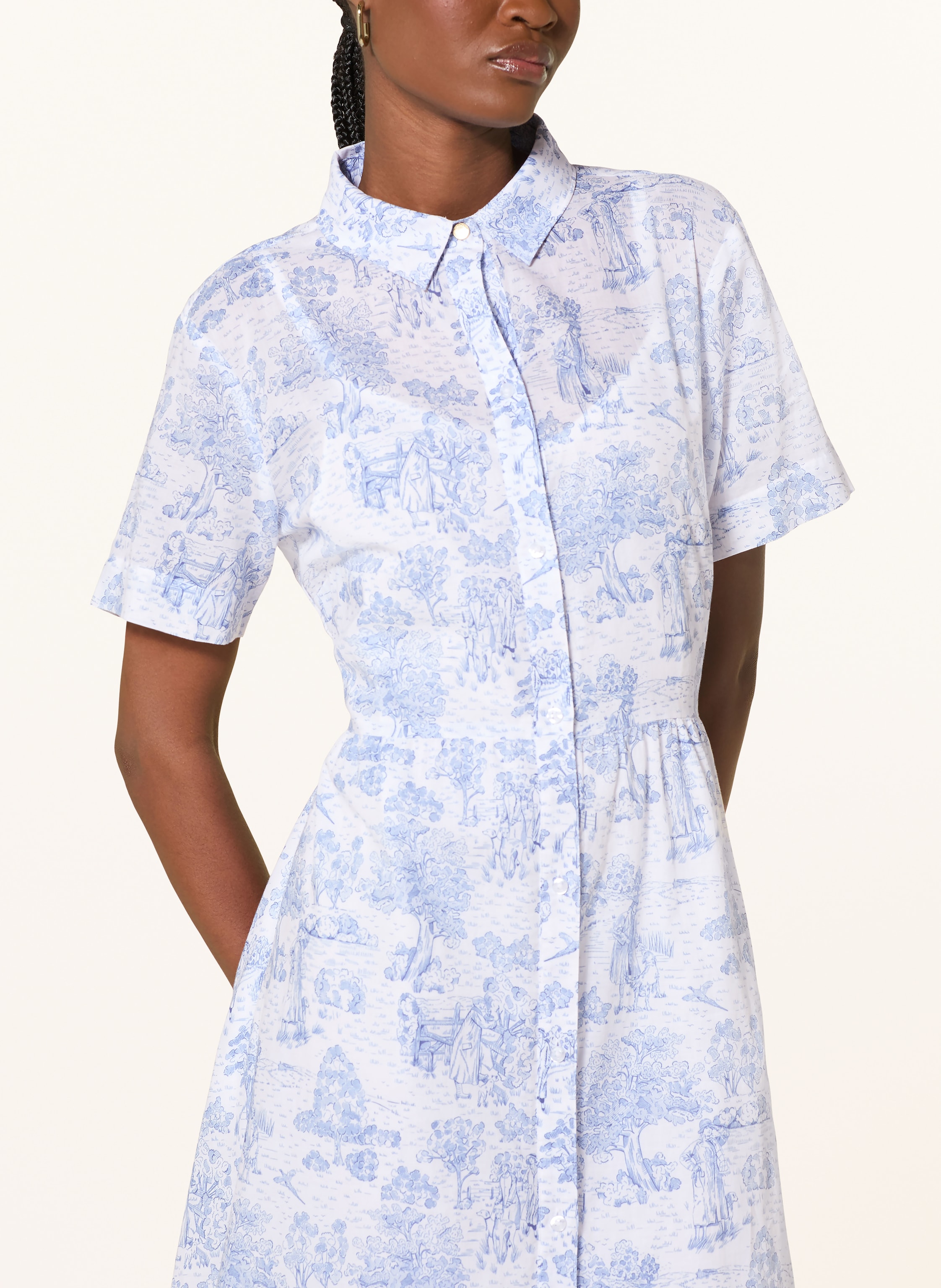 Thumbnail - Barbour Hemdblusenkleid Wisteria blau