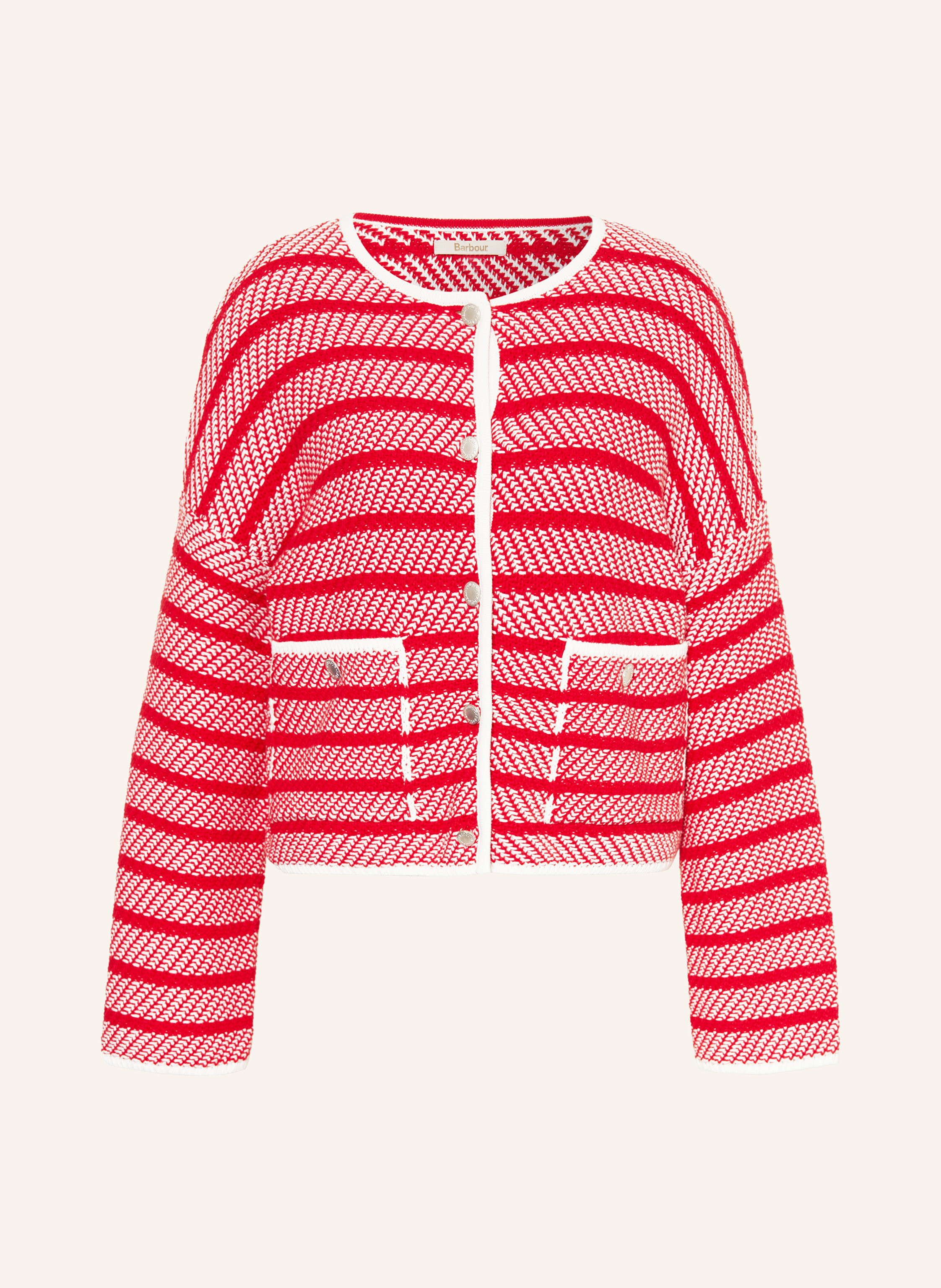 Barbour Strickjacke Polly rot