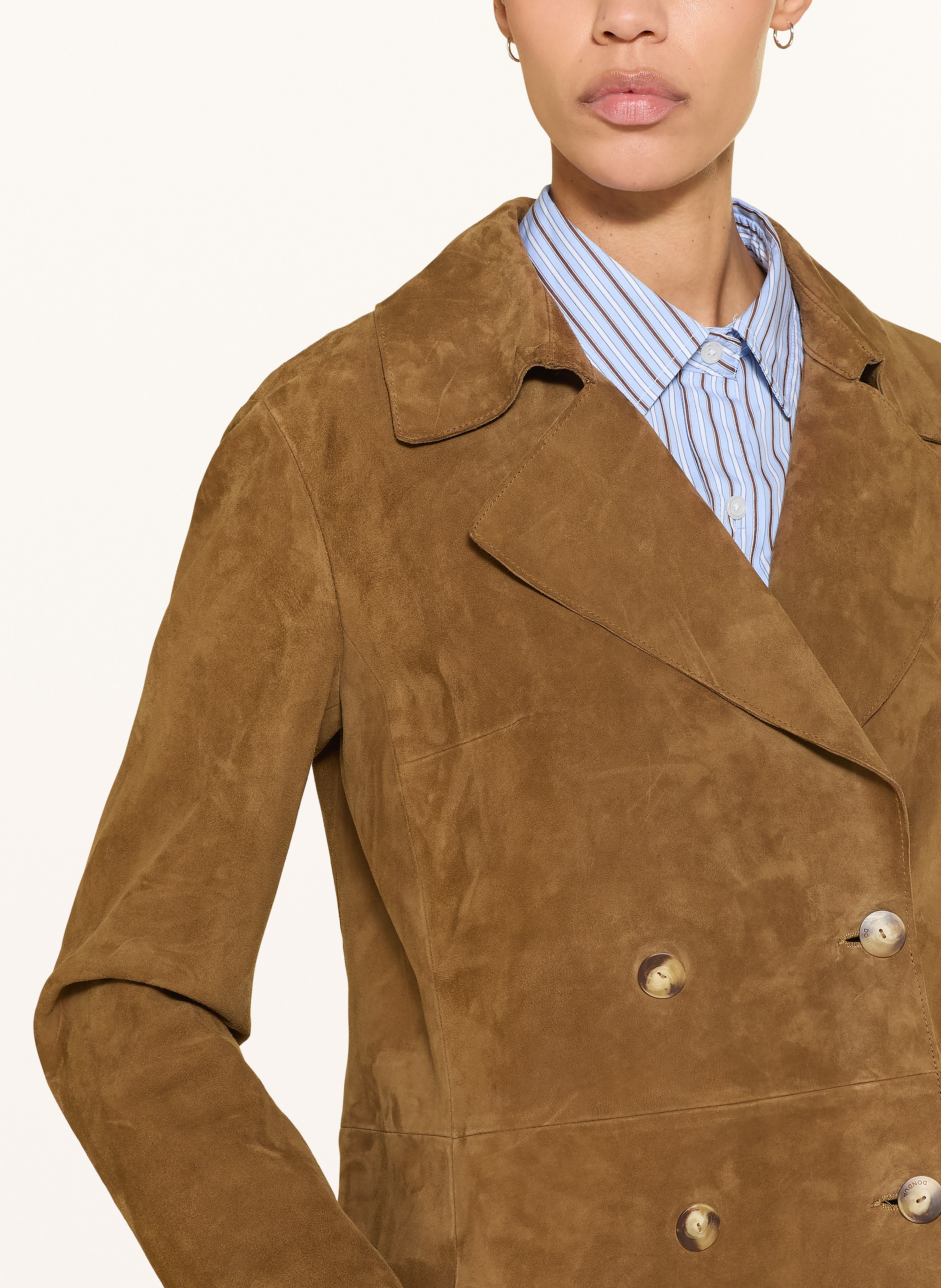 Thumbnail - Dondup Trenchcoat Aus Leder braun