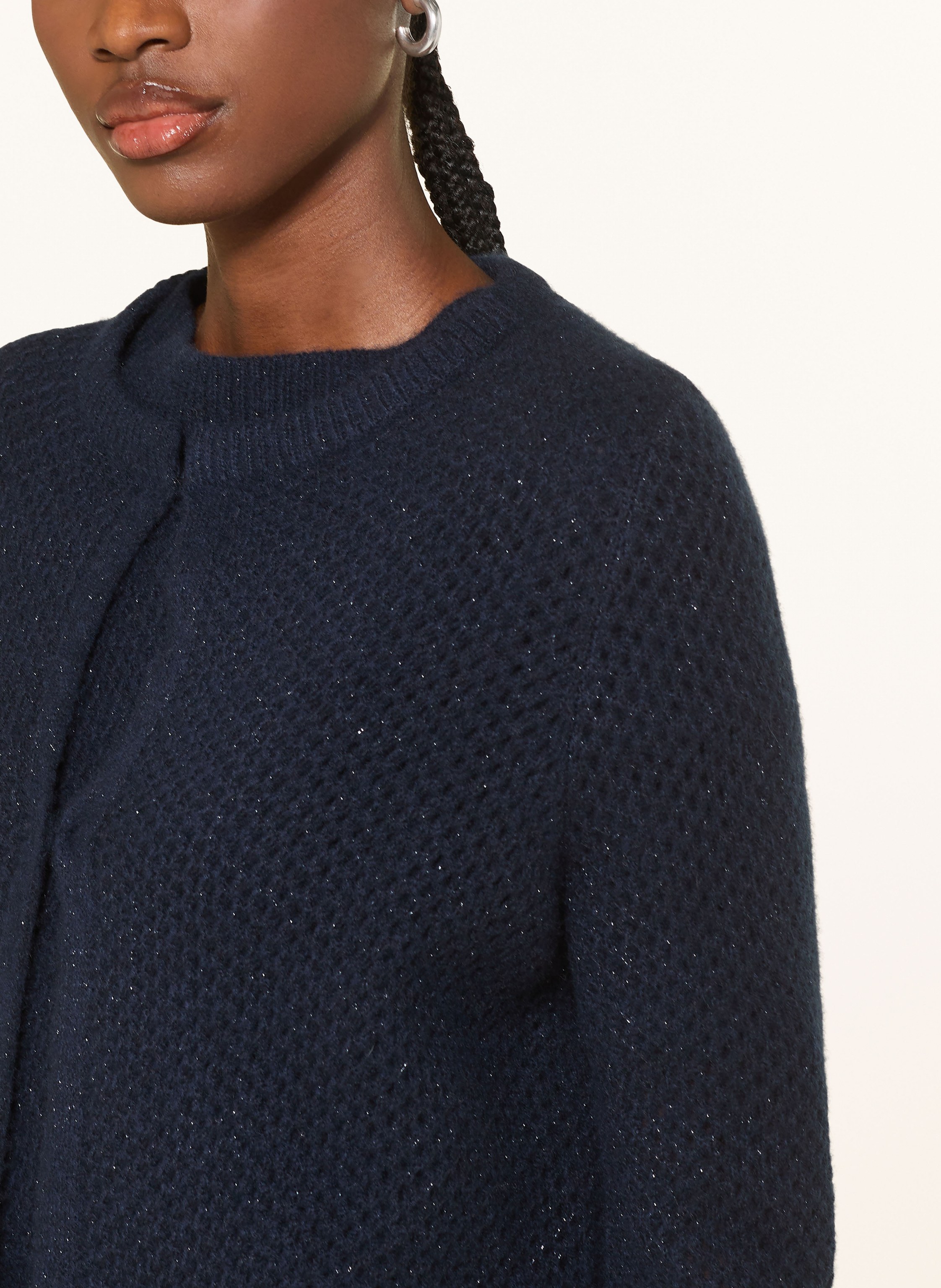 Thumbnail - Hemisphere Strickjacke Mit Cashmere Und Glitzergarn blau