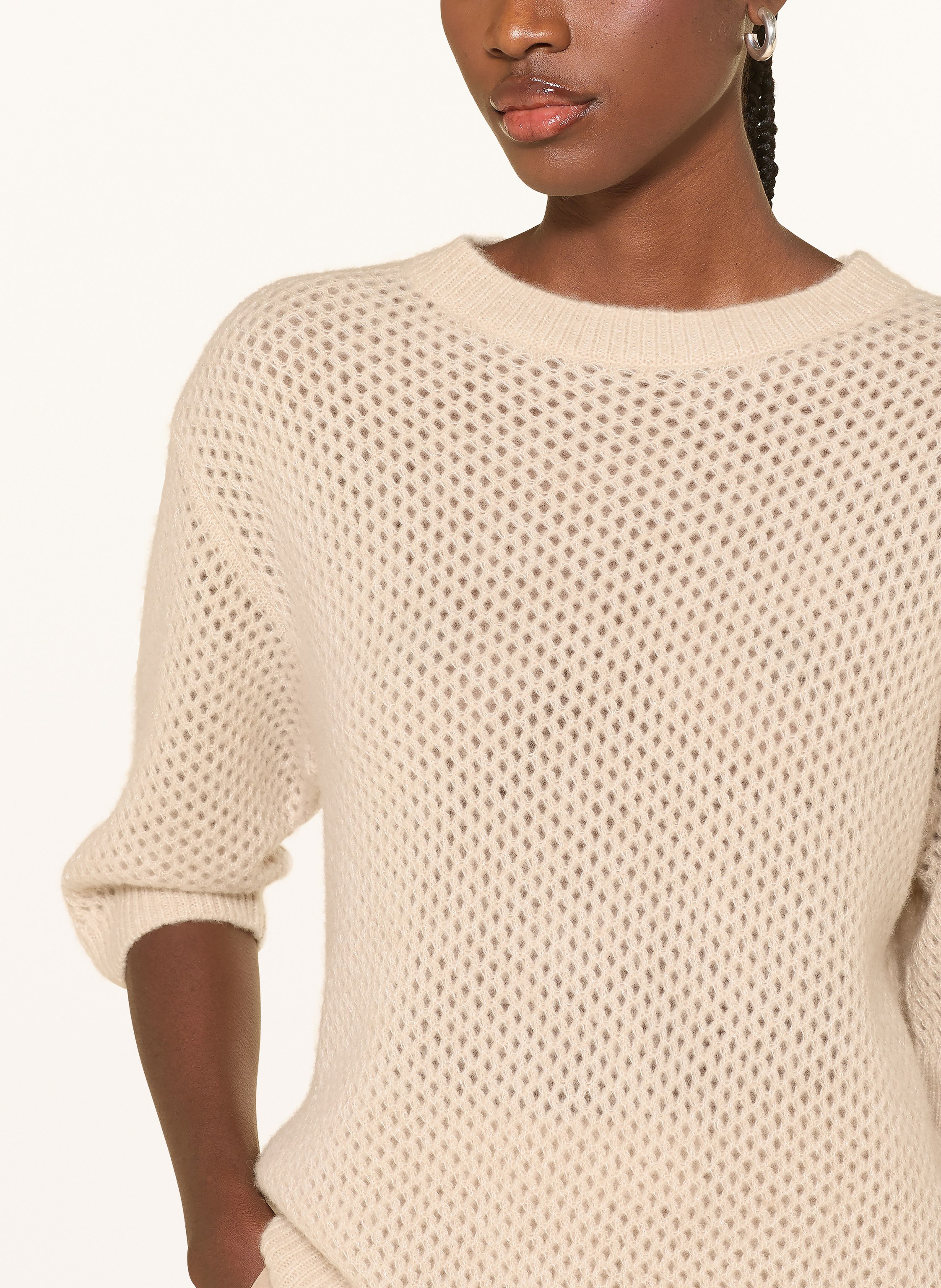 Thumbnail - Hemisphere Pullover Mit Cashmere Und 3/4-Arm beige