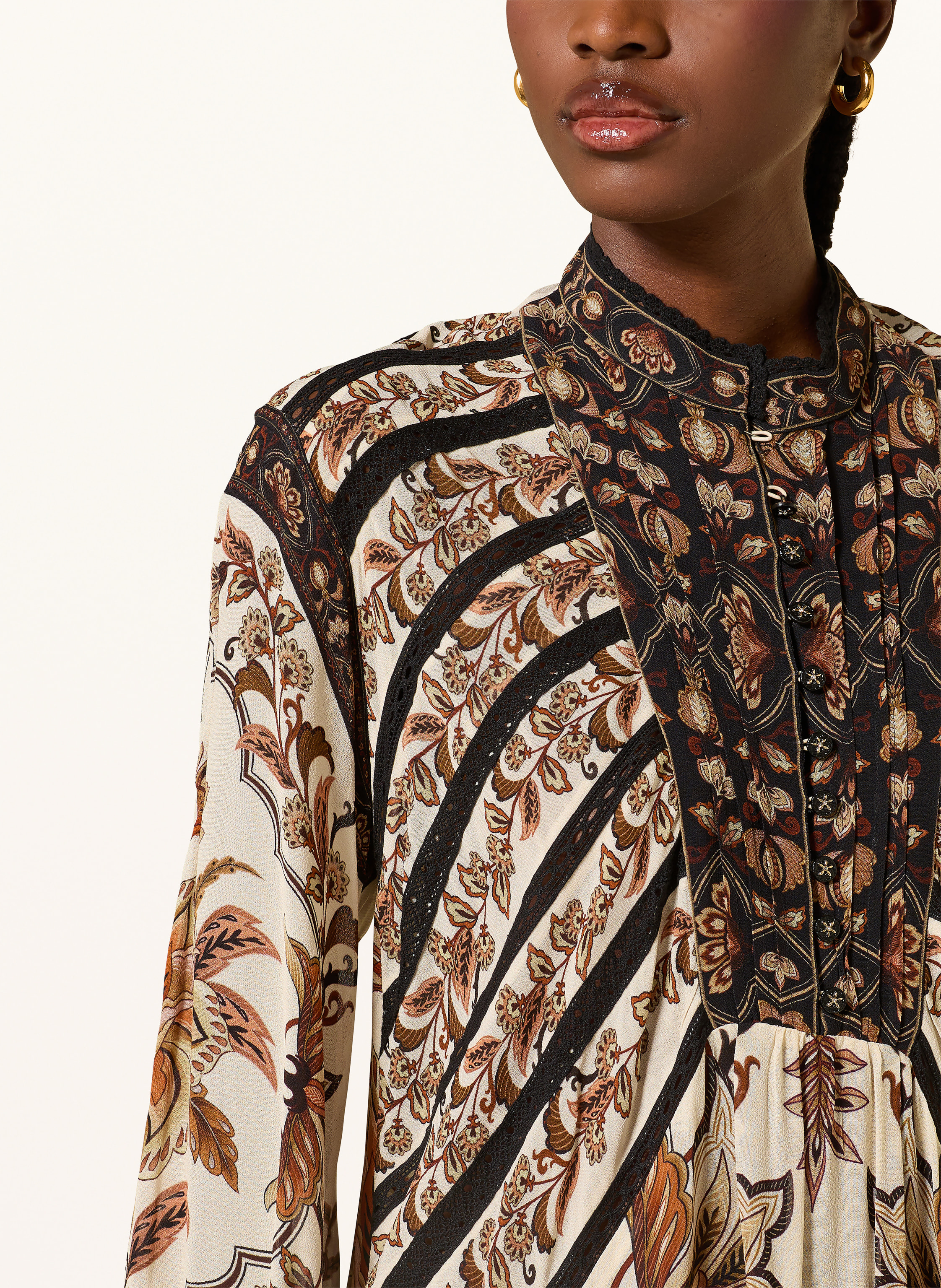 Thumbnail - Farm Rio Kleid Majestic Garden beige