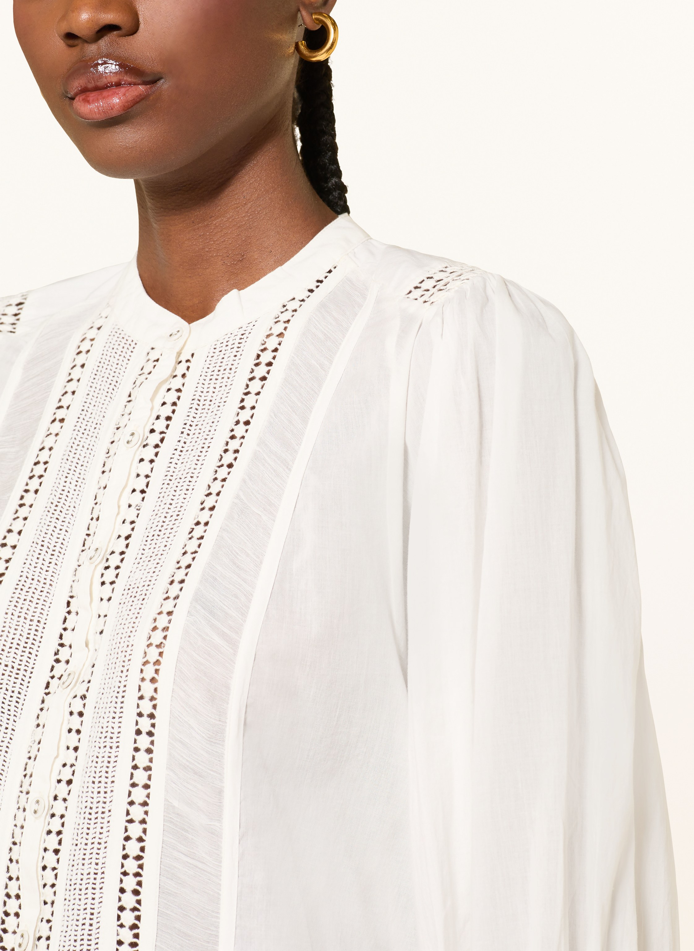 Thumbnail - Farm Rio Bluse Mit Spitze weiss