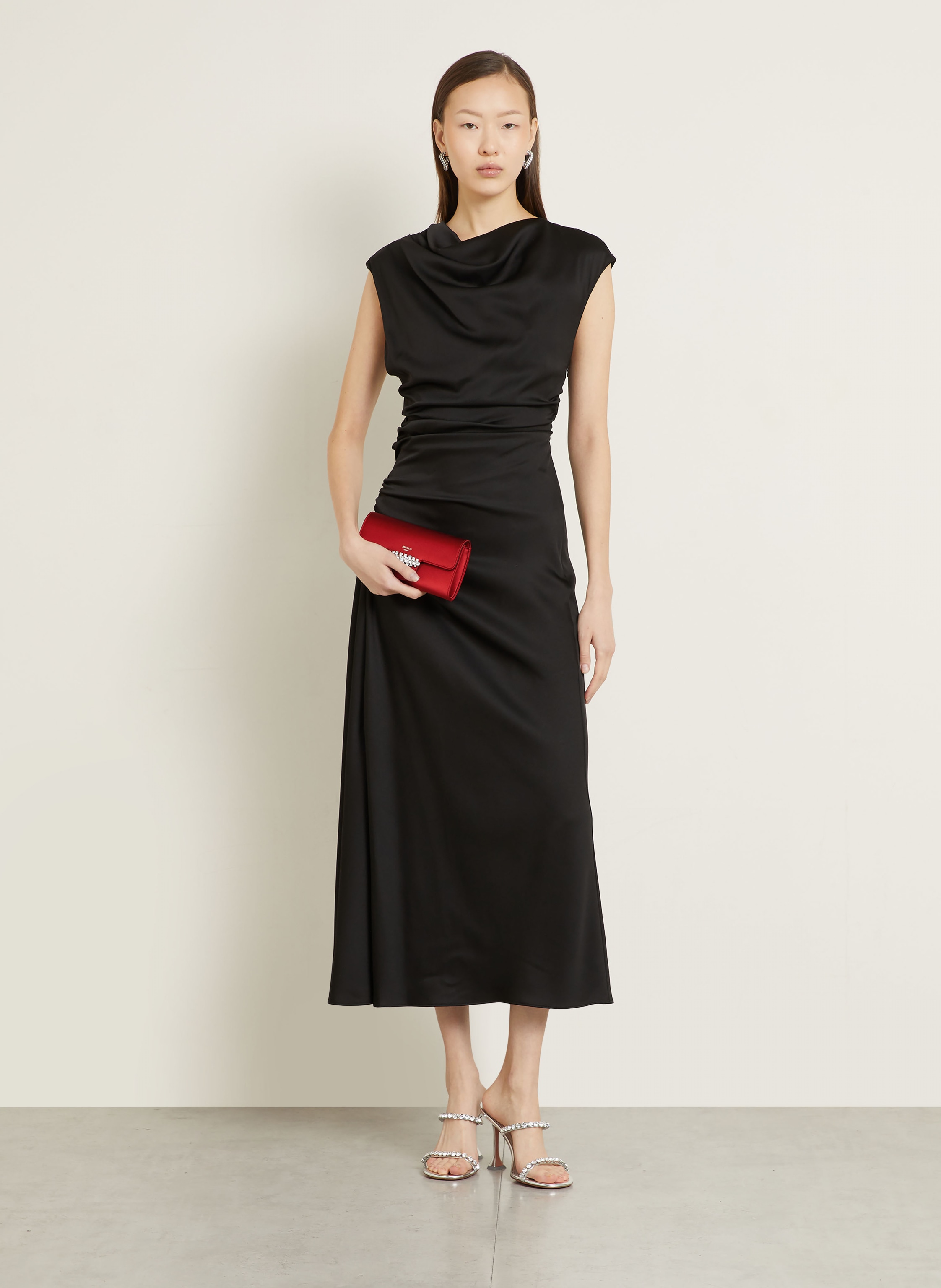 Thumbnail - Jimmy Choo Clutch Bing Mit Schmucksteinen rot