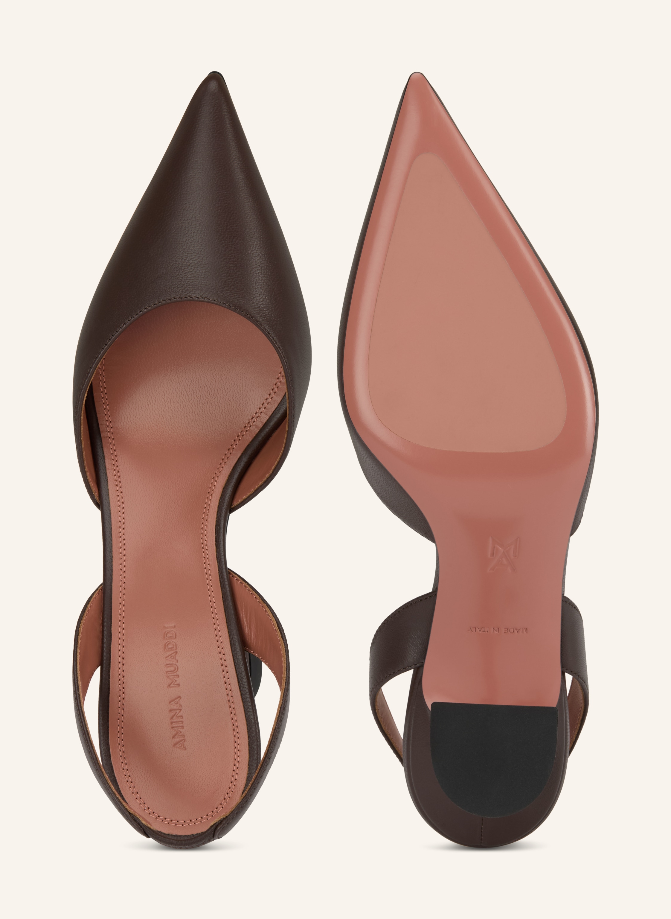 Thumbnail - Amina Muaddi Slingpumps Holli braun