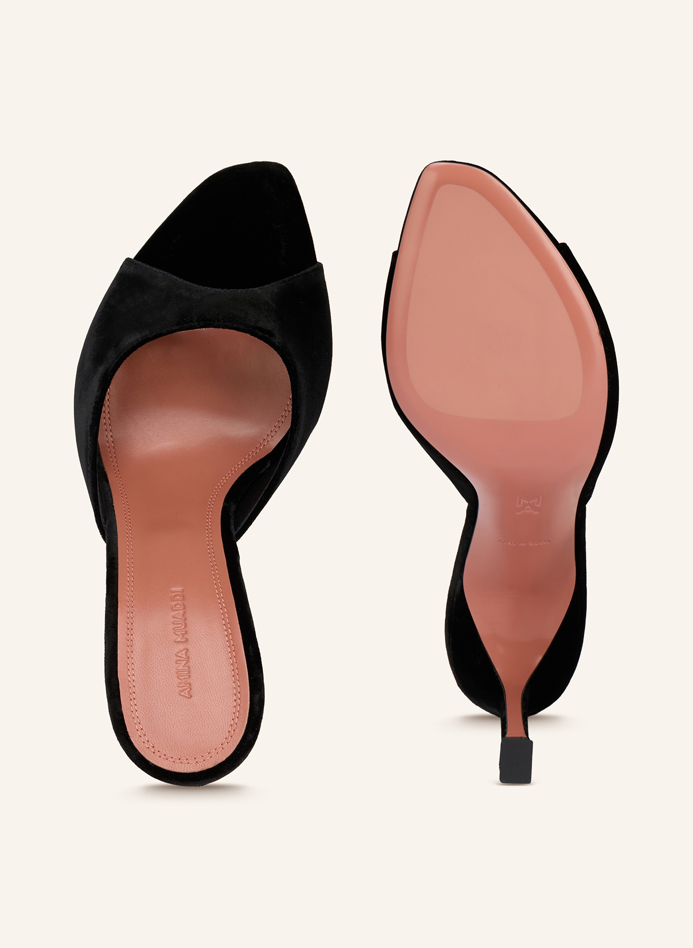 Thumbnail - Amina Muaddi Mules Alexa Slipper 95 schwarz