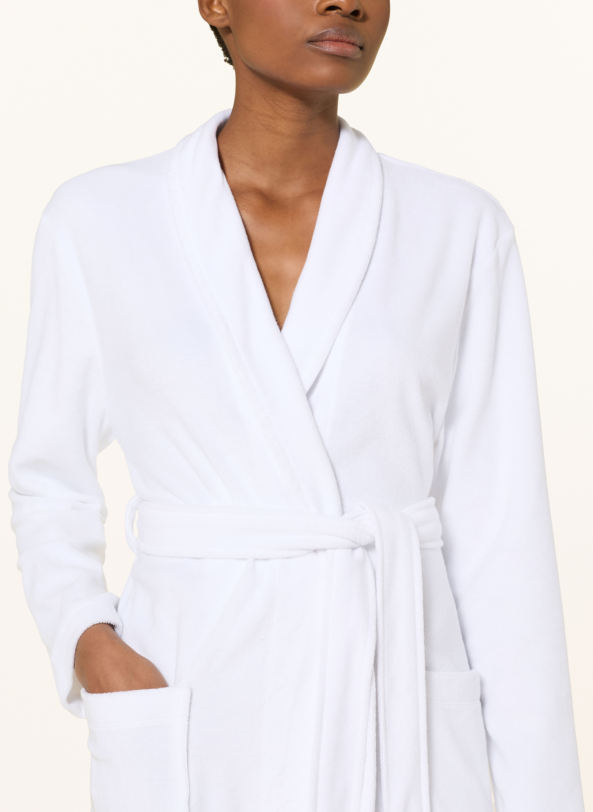 Thumbnail - Darling Harbour Damen-Bademantel weiss