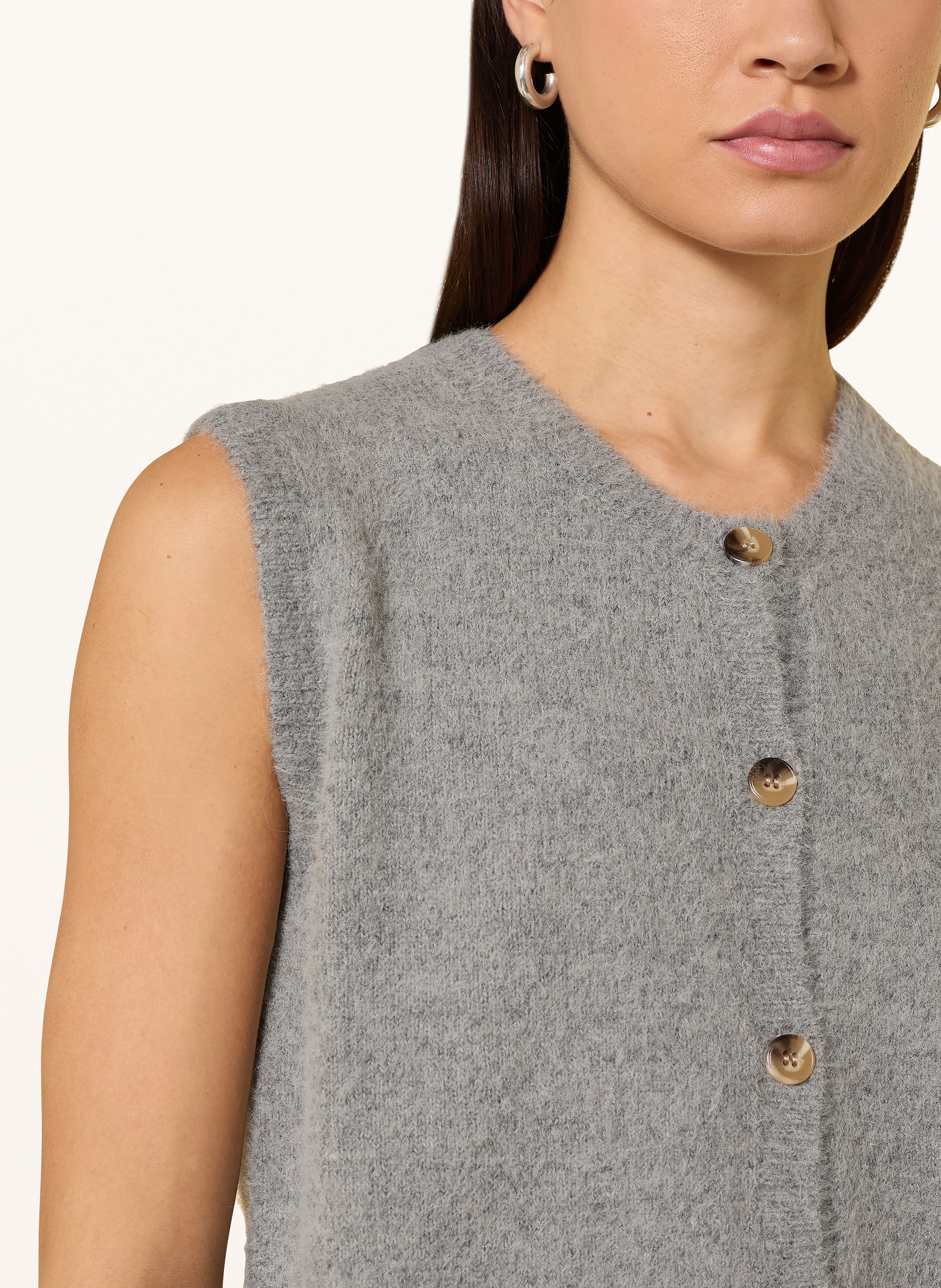 Thumbnail - Opus Pants Strickweste Porah grau