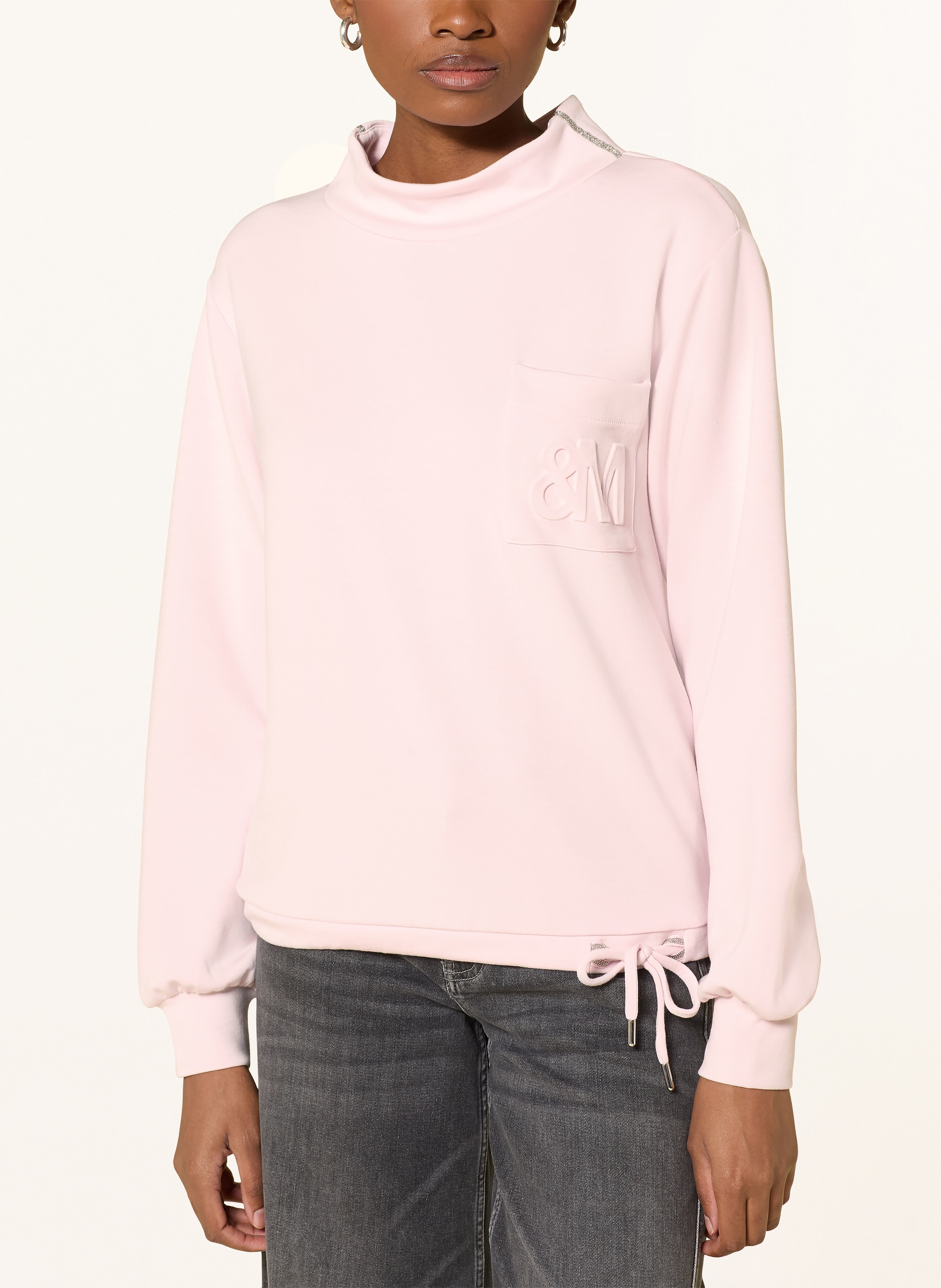 Thumbnail - Monari Sweatshirt Mit Schmuckperlen rosa