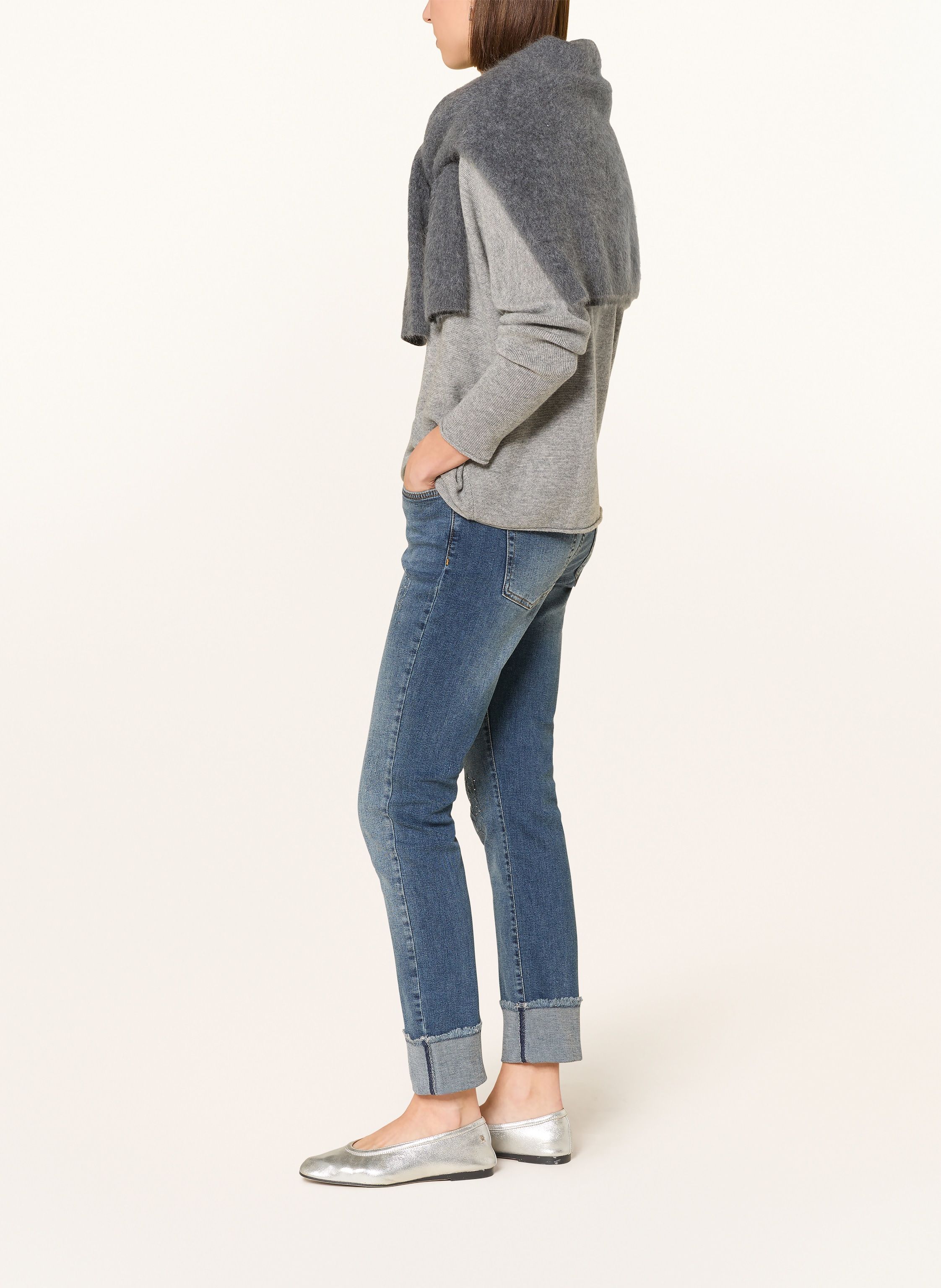 Thumbnail - Monari Straight Jeans Mit Schmucksteinen blau