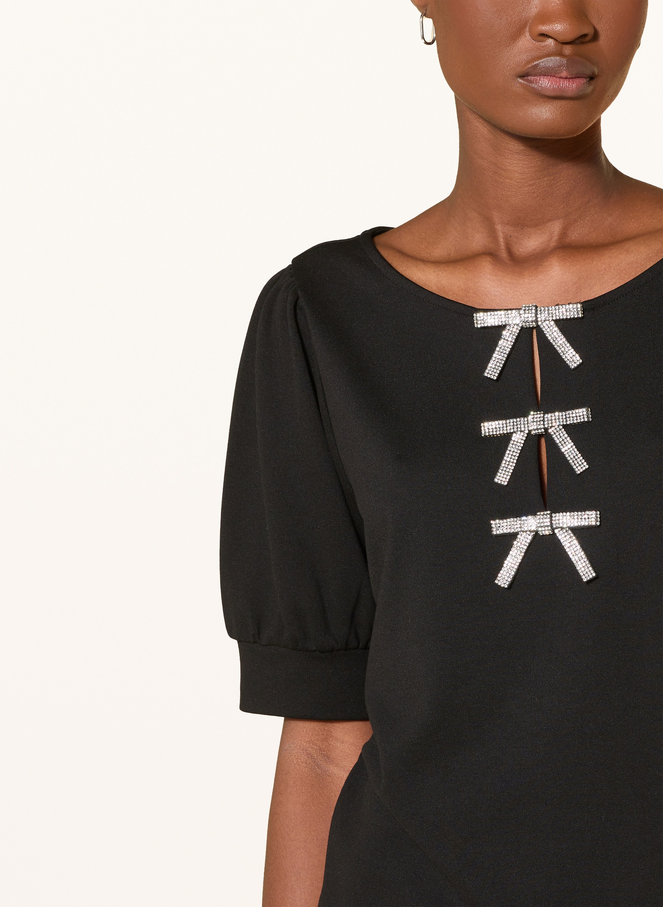 Thumbnail - Monari Blusenshirt Aus Jersey Mit Schmucksteinen schwarz