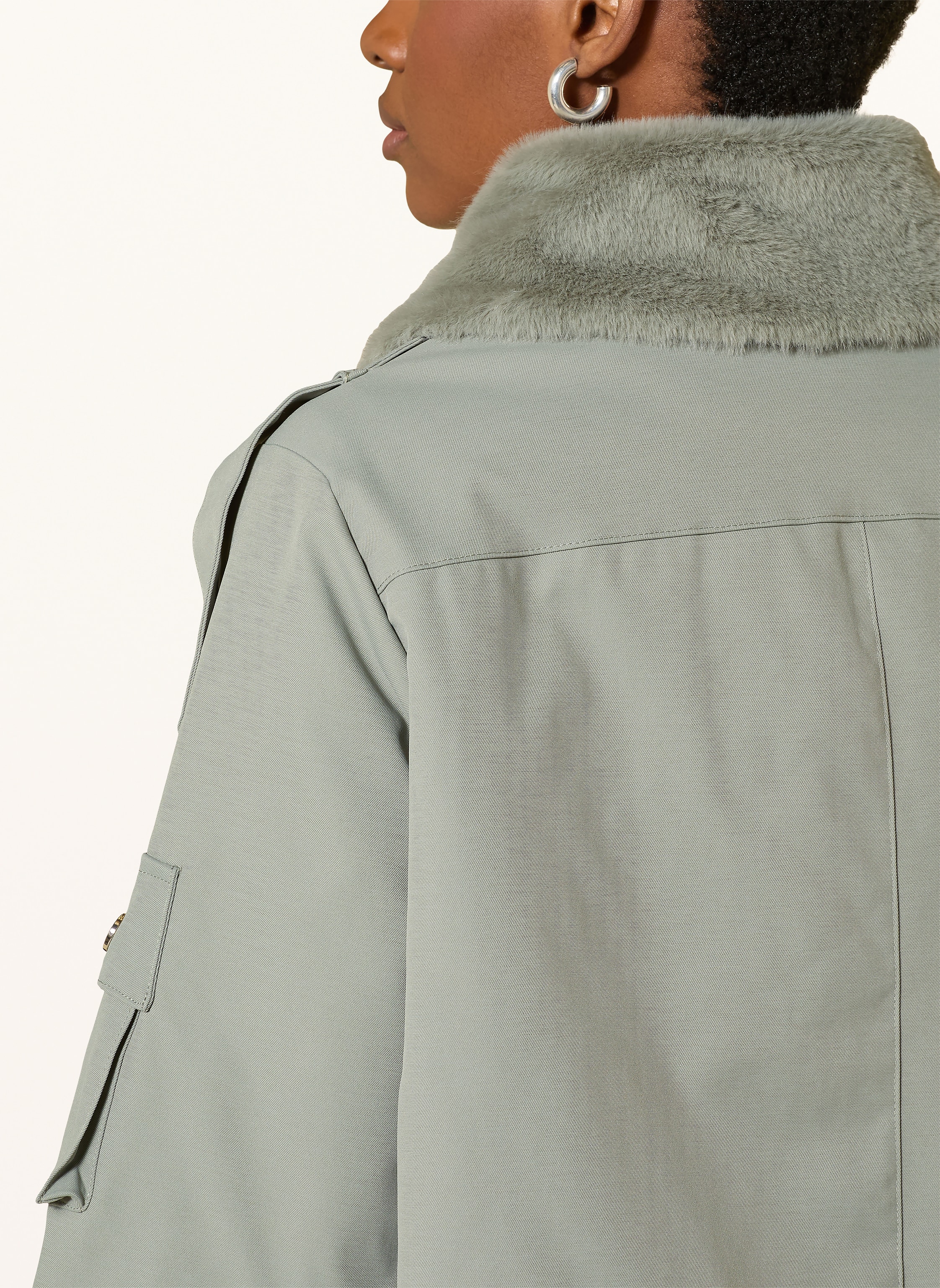 Thumbnail - Monari Jacke Mit Kunstfell gruen