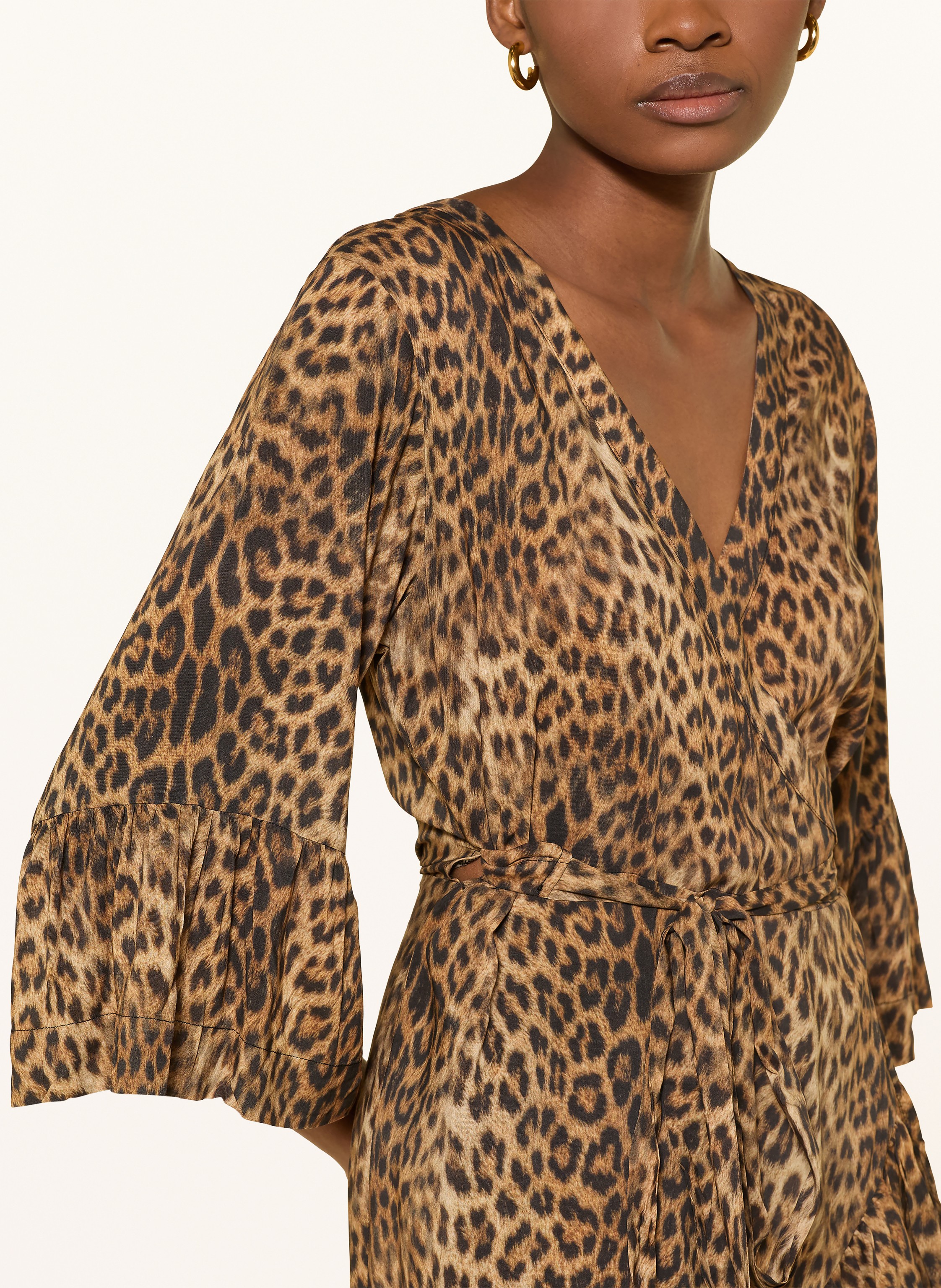 Thumbnail - Melissa Odabash Wickelkleid Tegan Mit 3/4-Arm braun