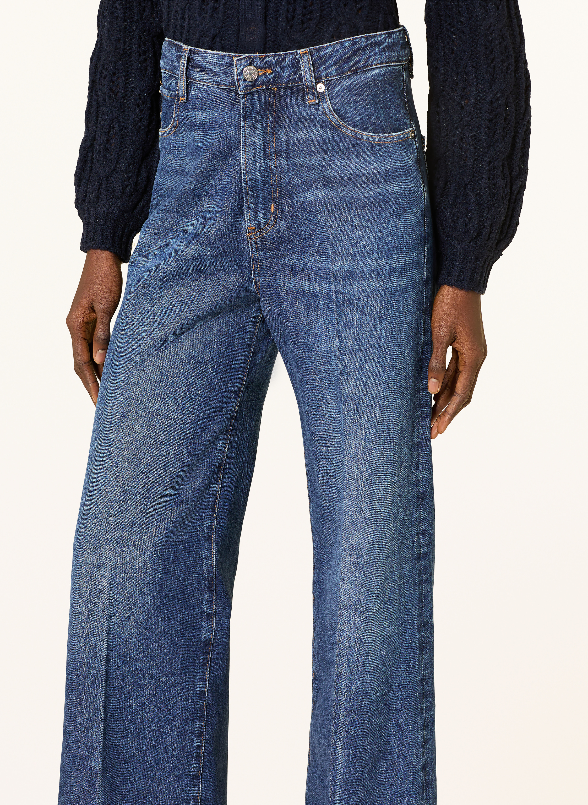 Thumbnail - Frame Flared Jeans The Slice Flare blau