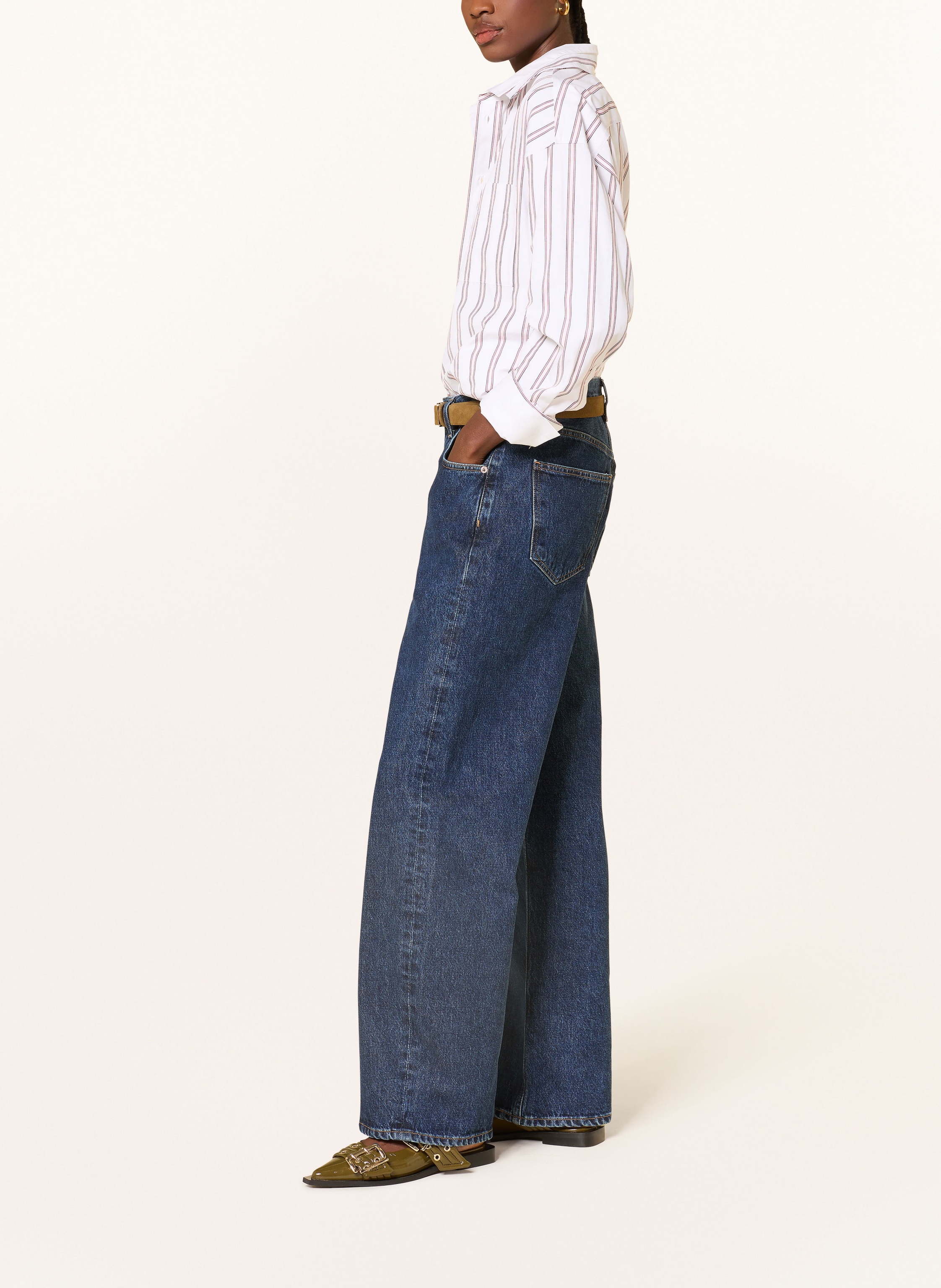 Thumbnail - Agolde Wide Leg Jeans Pendulum blau