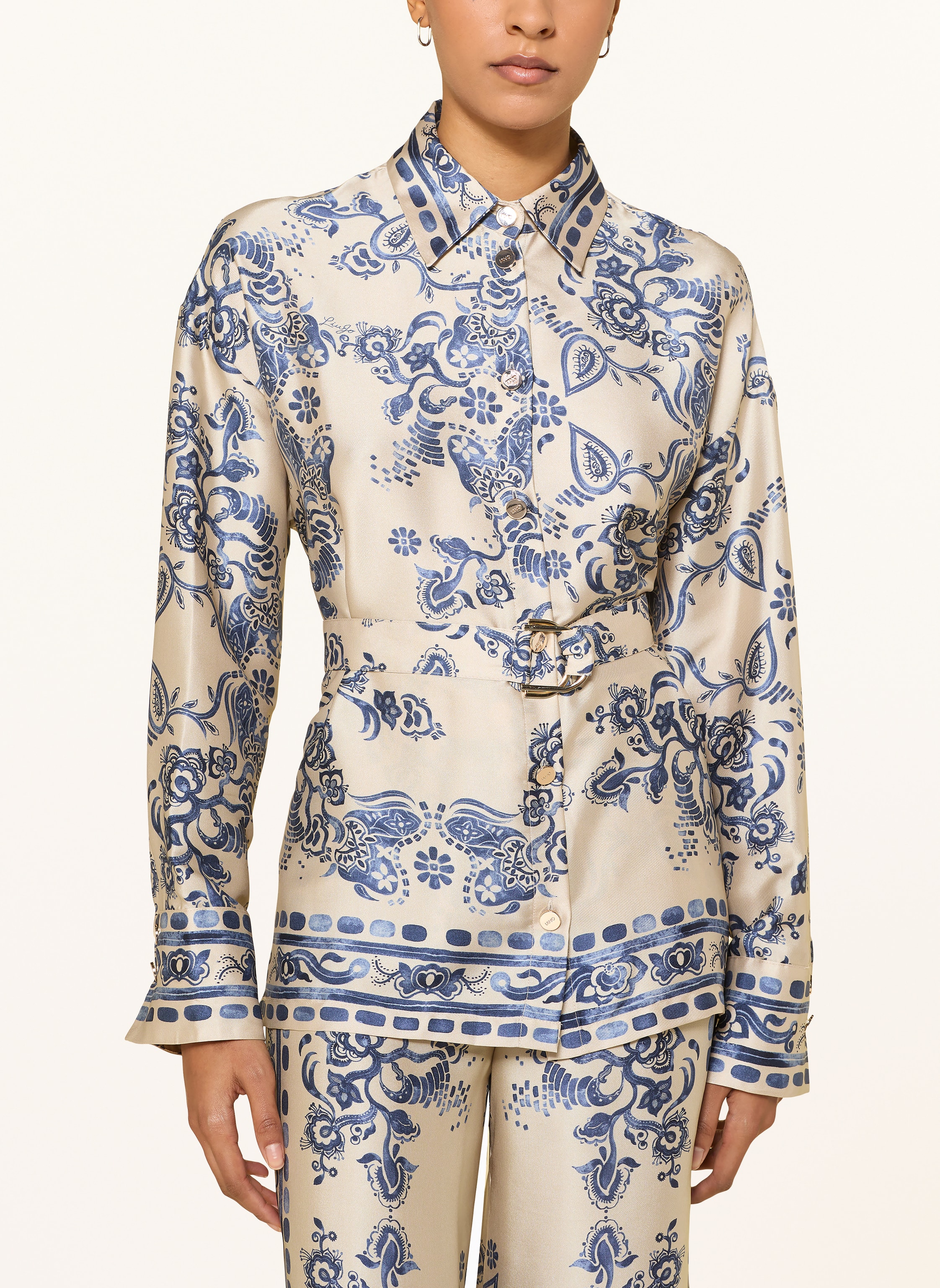 Thumbnail - Liu Jo Hemdbluse Aus Satin beige