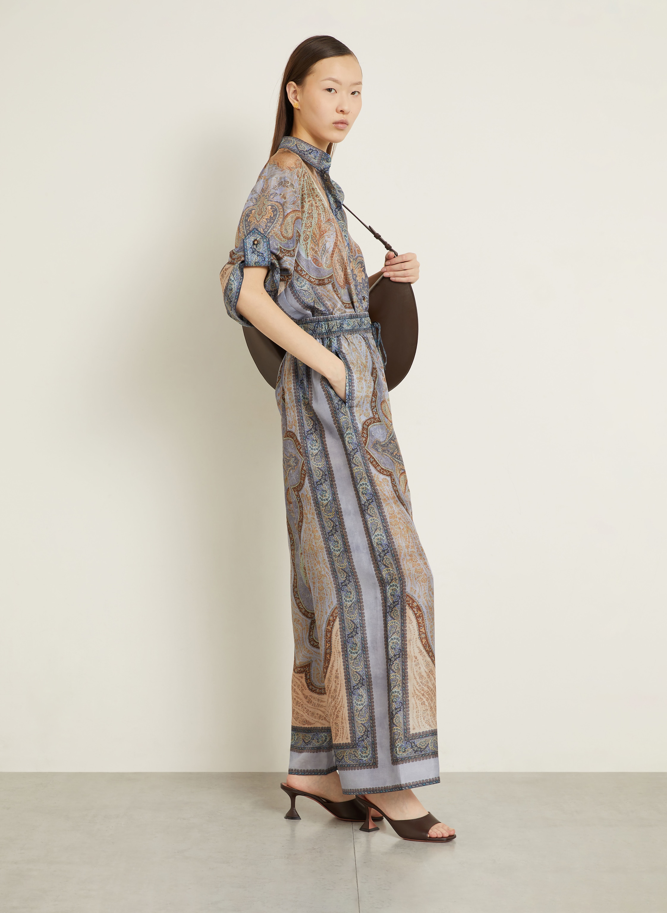 Thumbnail - Zimmermann Marlenehose Wanderlust Aus Seide blau