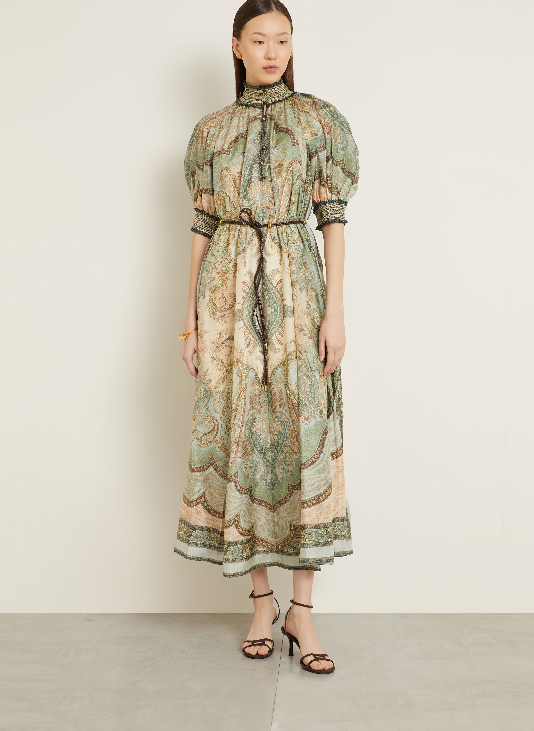 Thumbnail - Zimmermann Seidenkleid Wanderlust blau