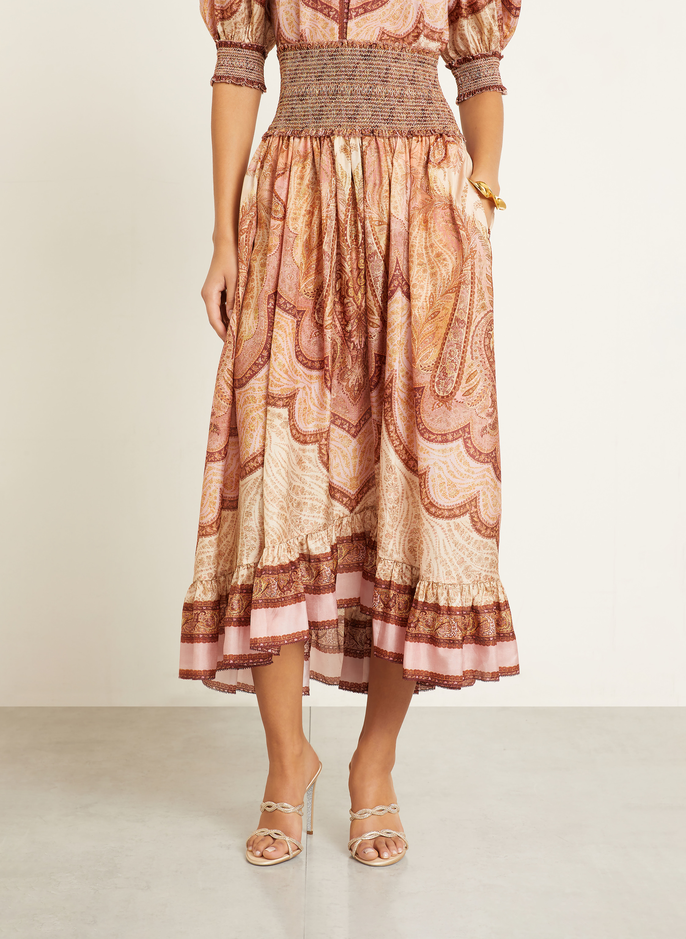 Thumbnail - Zimmermann Seidenrock Wanderlust rot