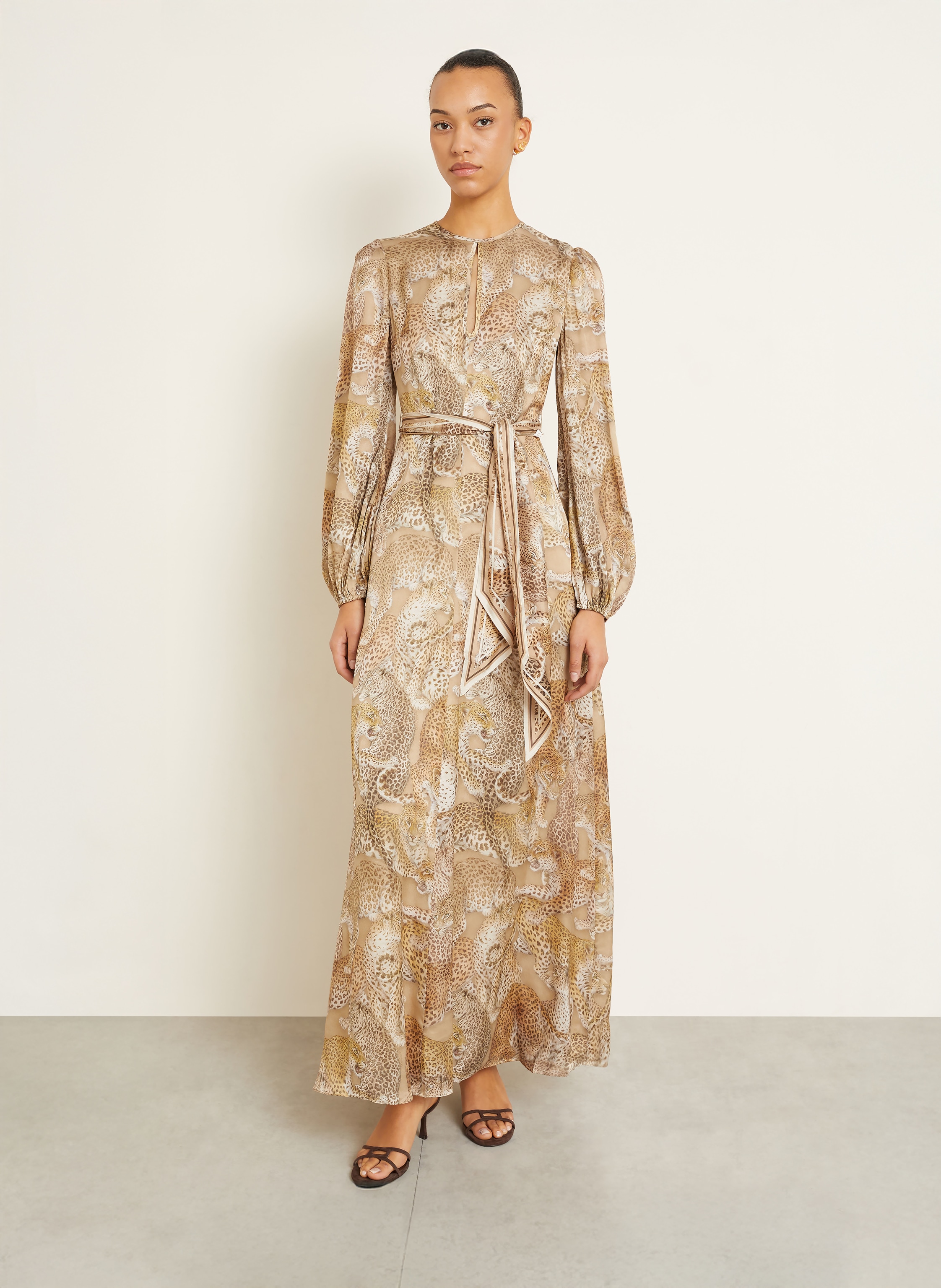 Thumbnail - Zimmermann Seidenkleid Rebellion braun