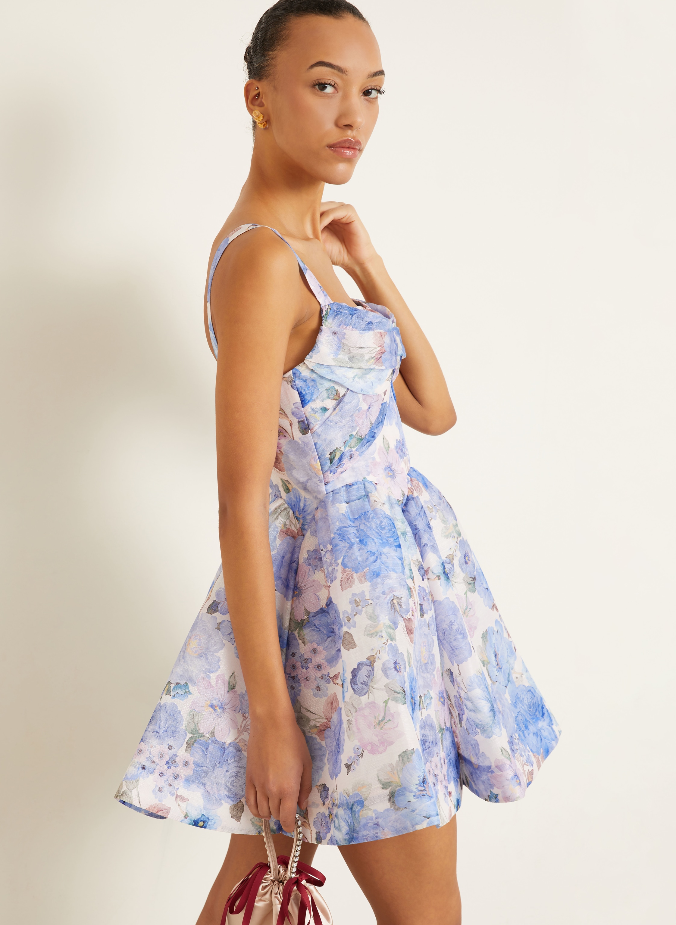 Thumbnail - Zimmermann Kleid Rebellion Mit Leinen Und Seide blau