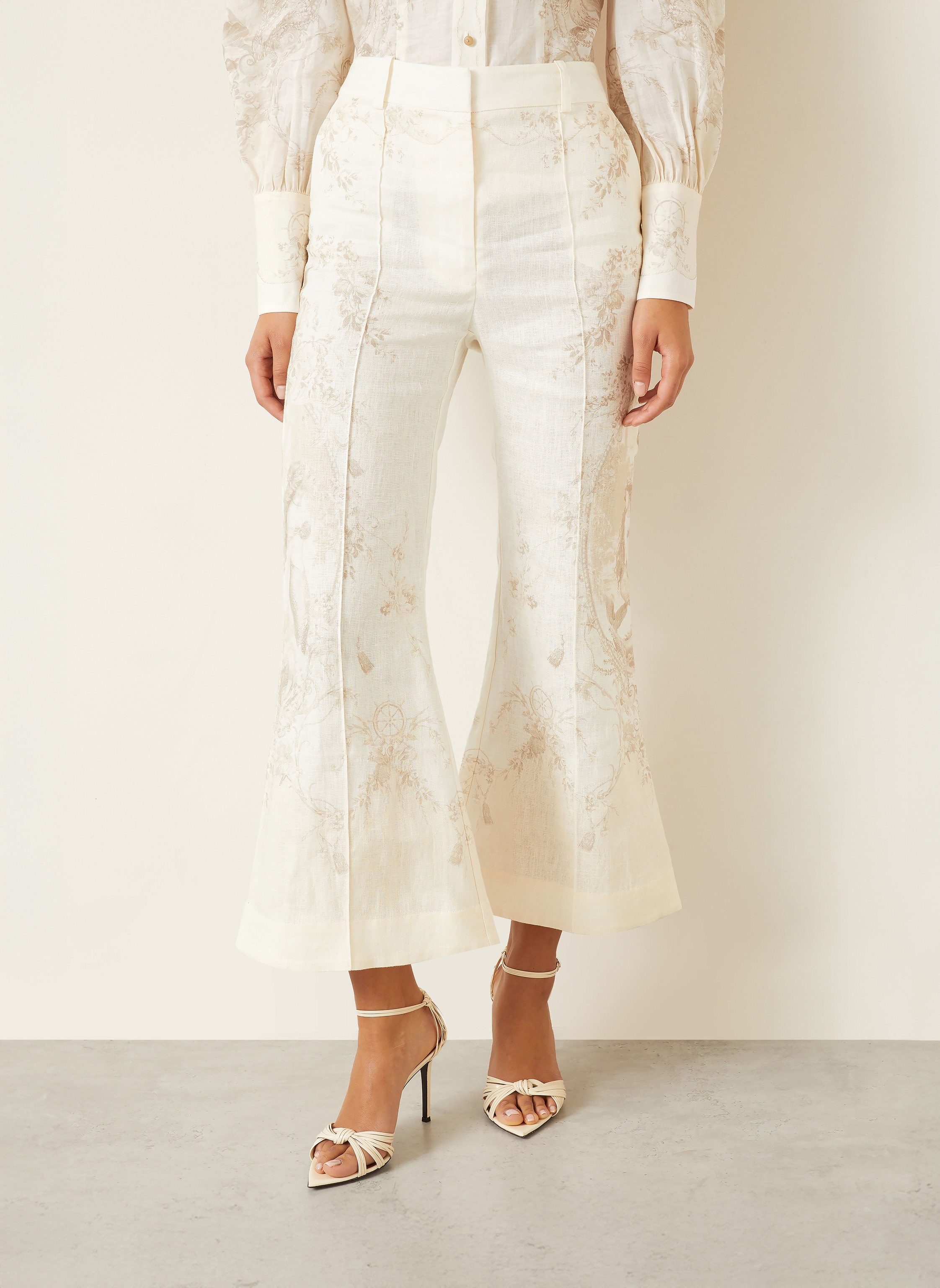 Thumbnail - Zimmermann Leinen-Culotte weiss