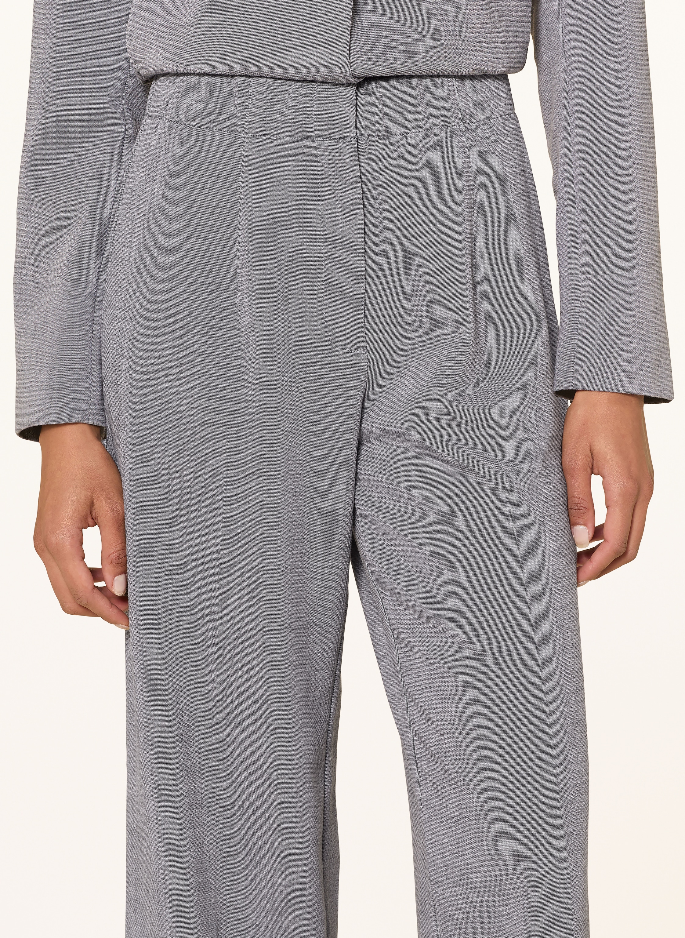 Thumbnail - S.Oliver Black Label Marlenehose grau