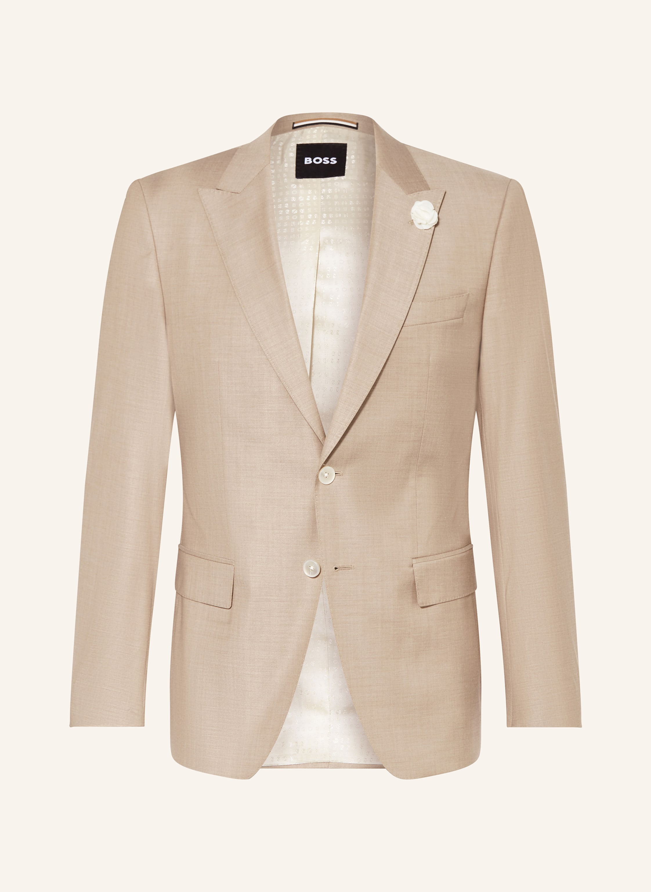 Boss Boss Anzugsakko Huge Slim Fit beige in 275 LIGHT BEIGE