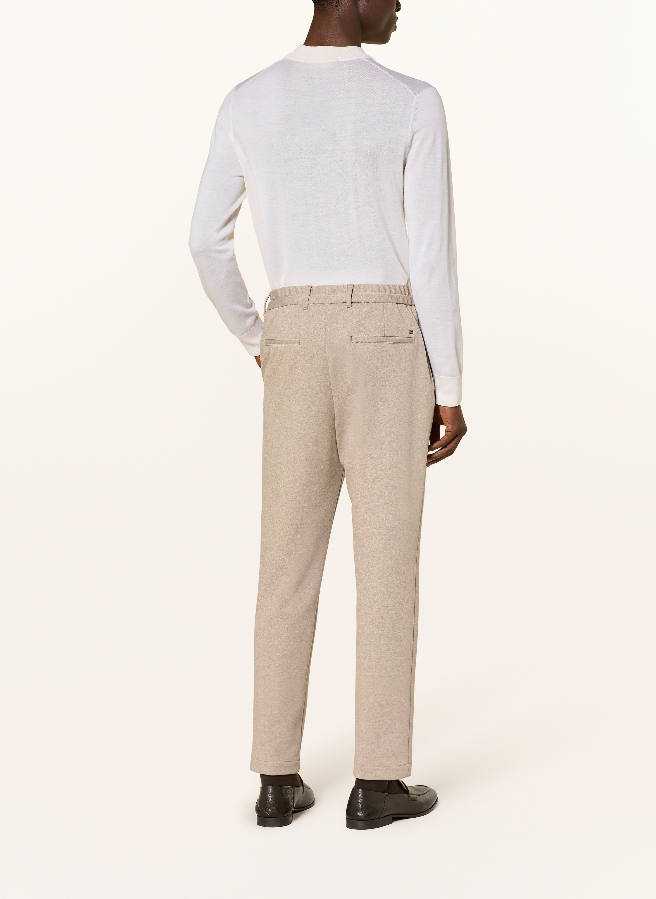 Thumbnail - Boss Anzughose Perin Im Jogging-Stil Tapered Fit beige