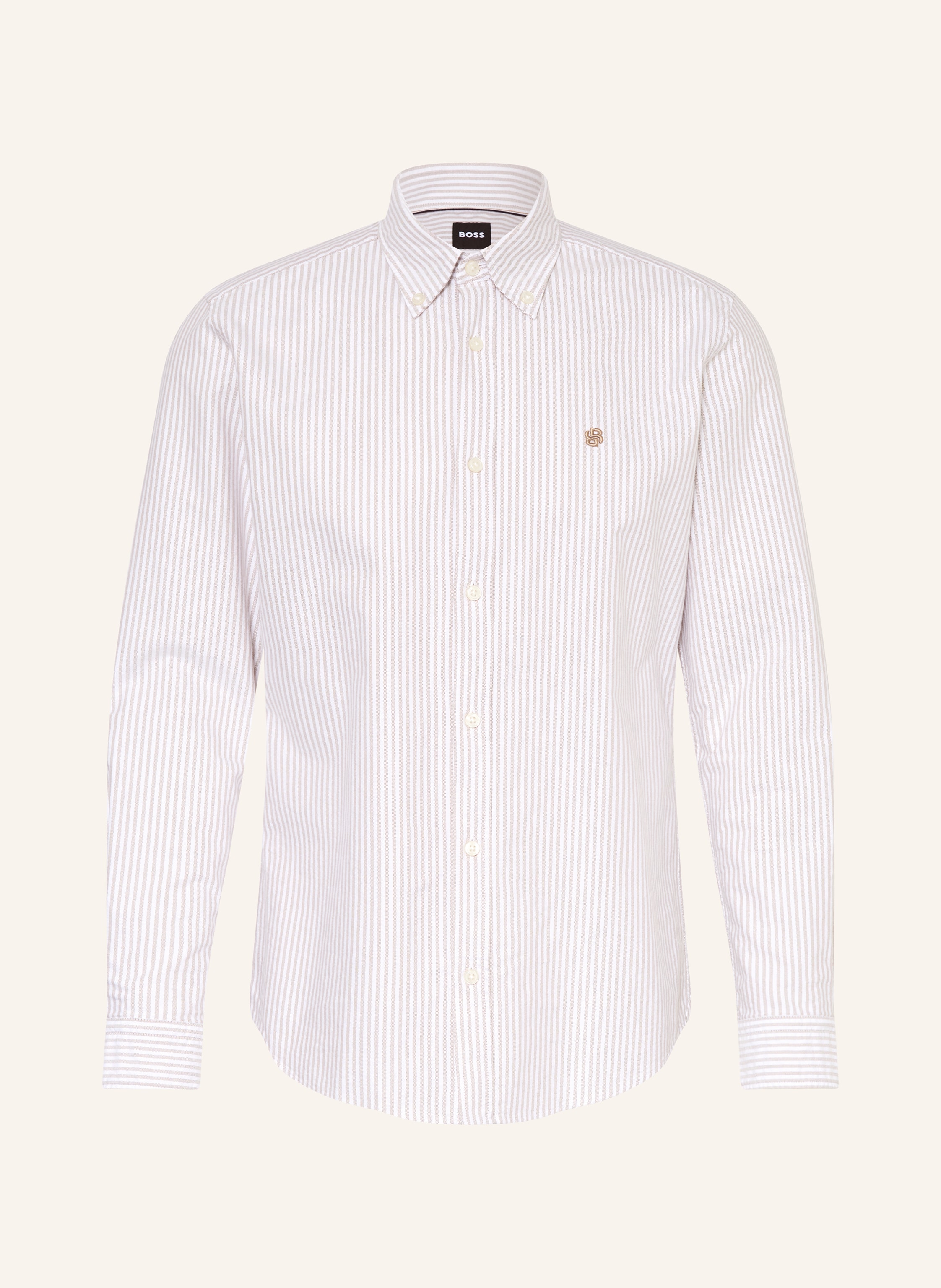 Boss Boss Hemd Roan Slim Fit beige in WEISS / HELLBLAU