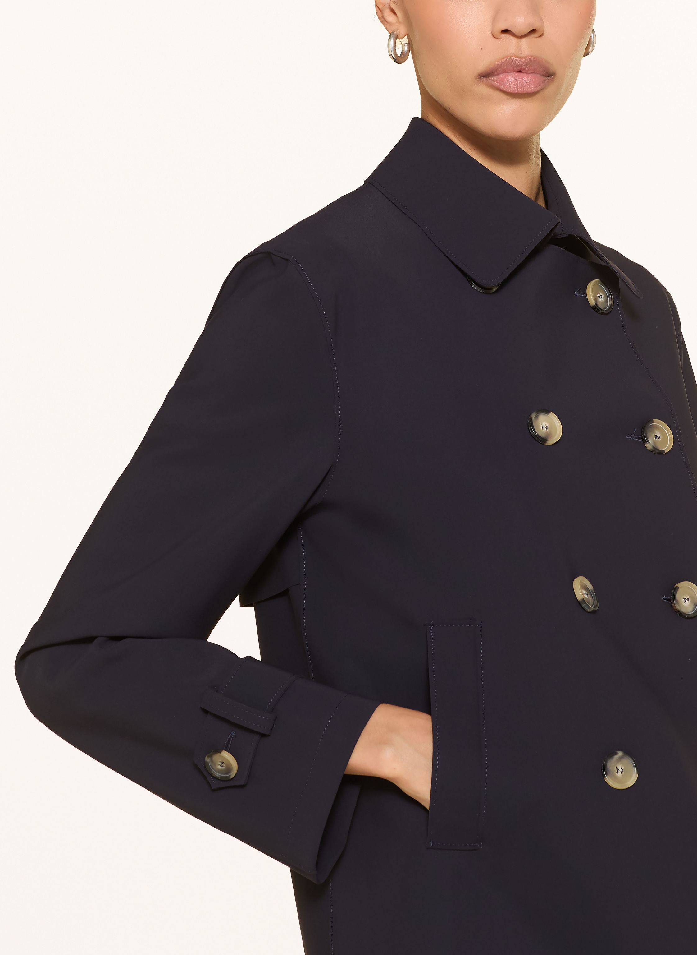 Thumbnail - Harris Wharf London Trench-Jacke blau