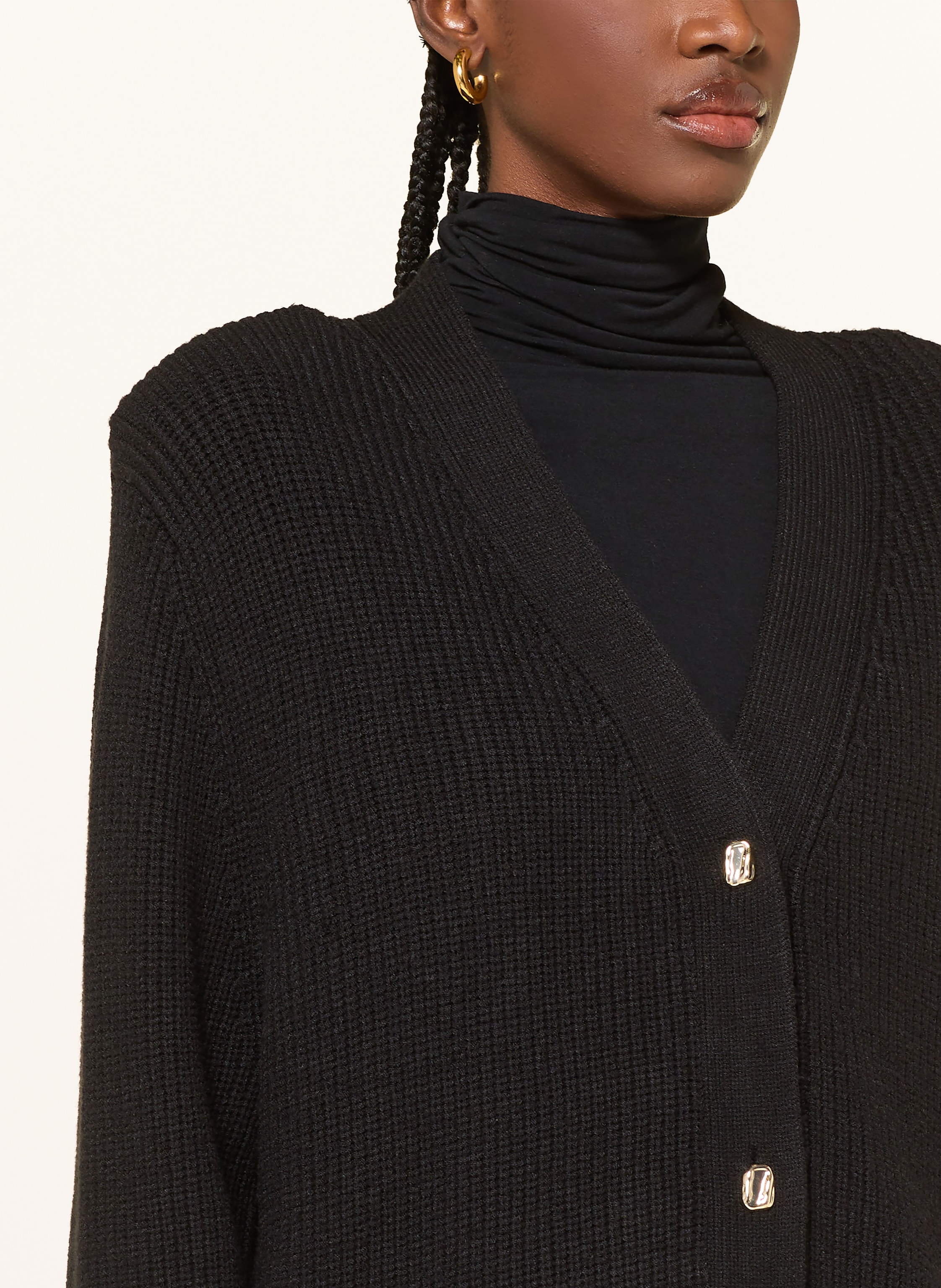 Thumbnail - Lezu Strickjacke Lou schwarz