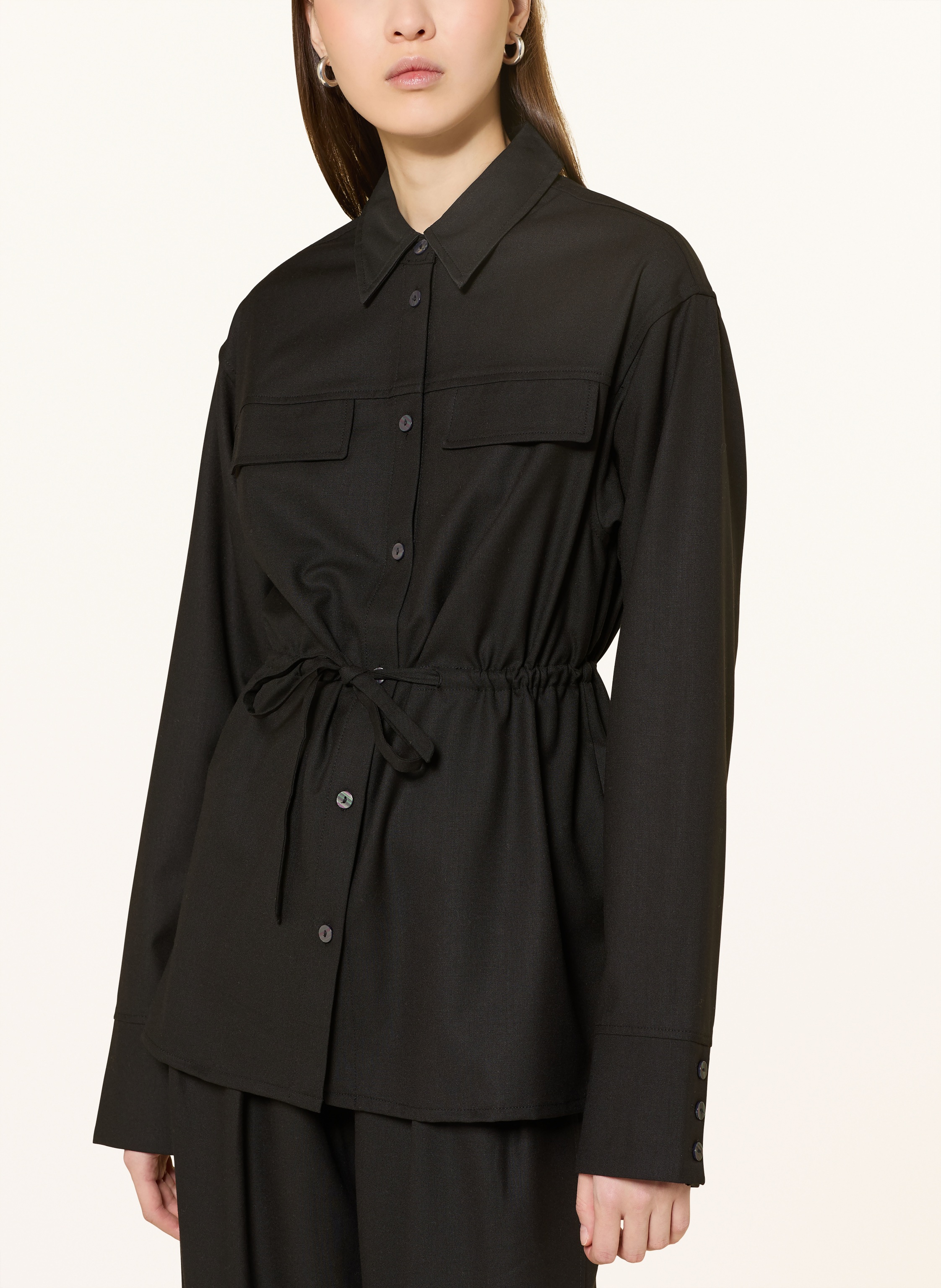 Thumbnail - Lezu Hemdbluse Shari schwarz