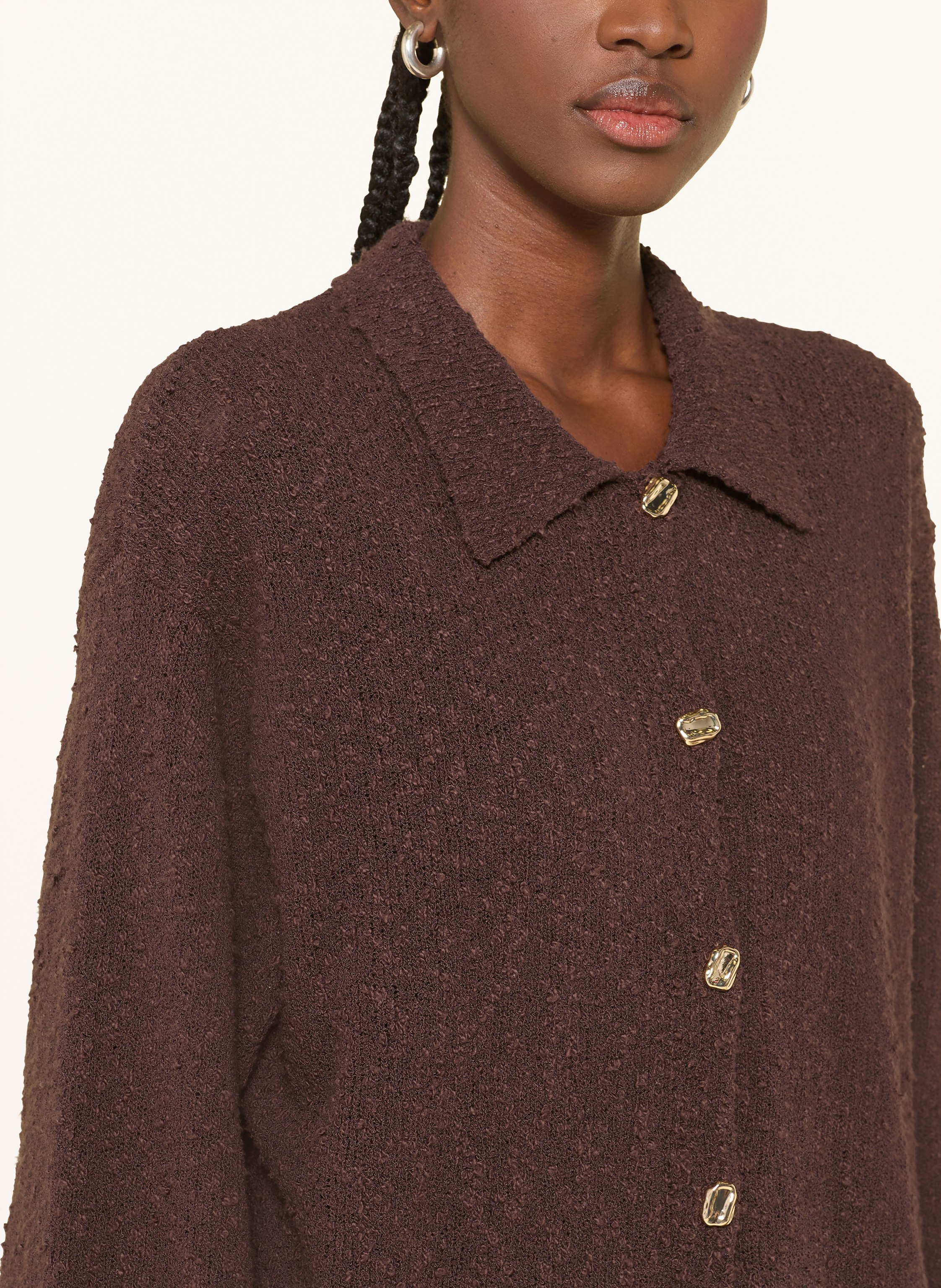 Thumbnail - Lezu Oversized-Strickjacke Tessa braun