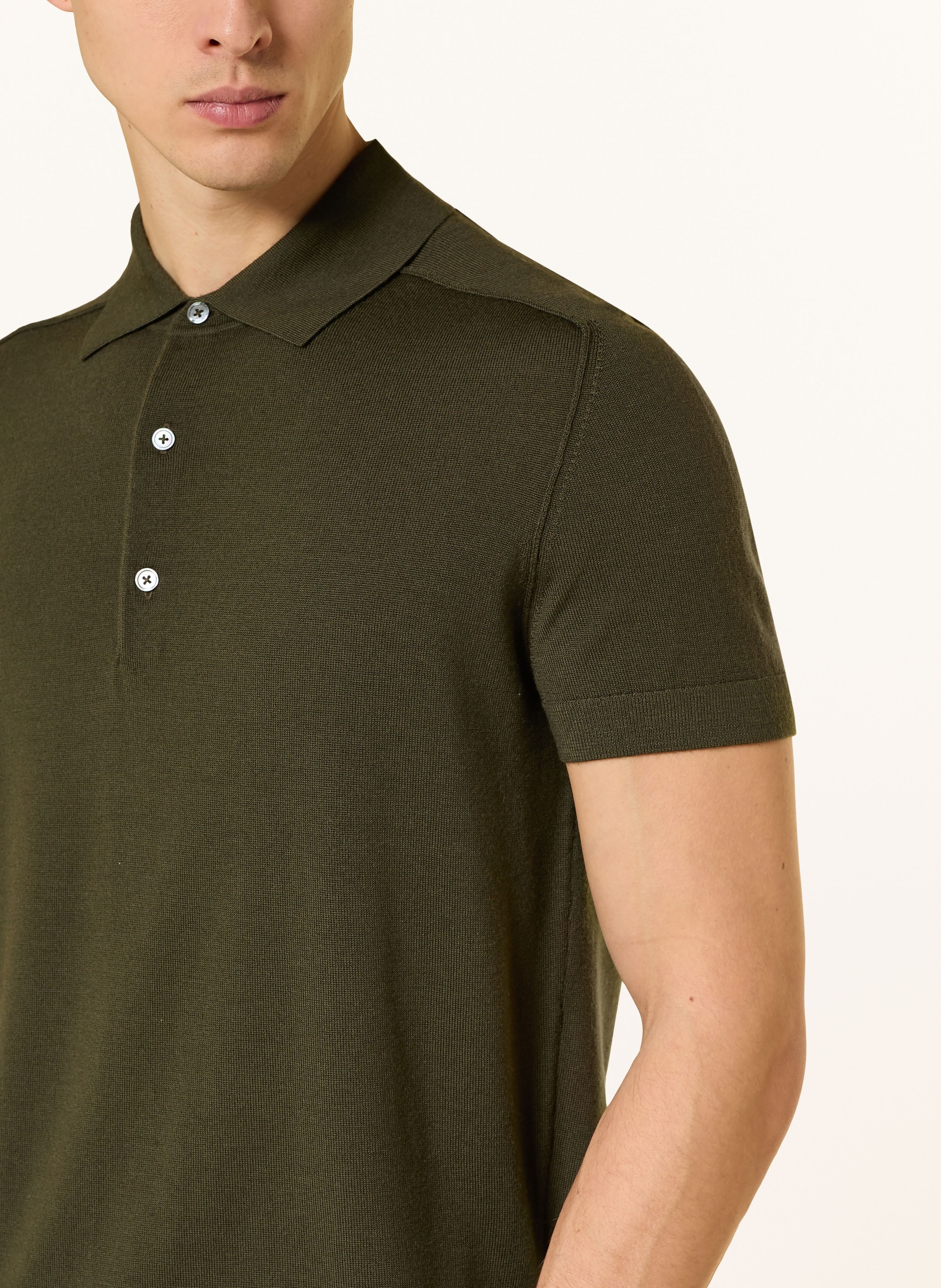 Thumbnail - Strokesman's Strick-Poloshirt gruen