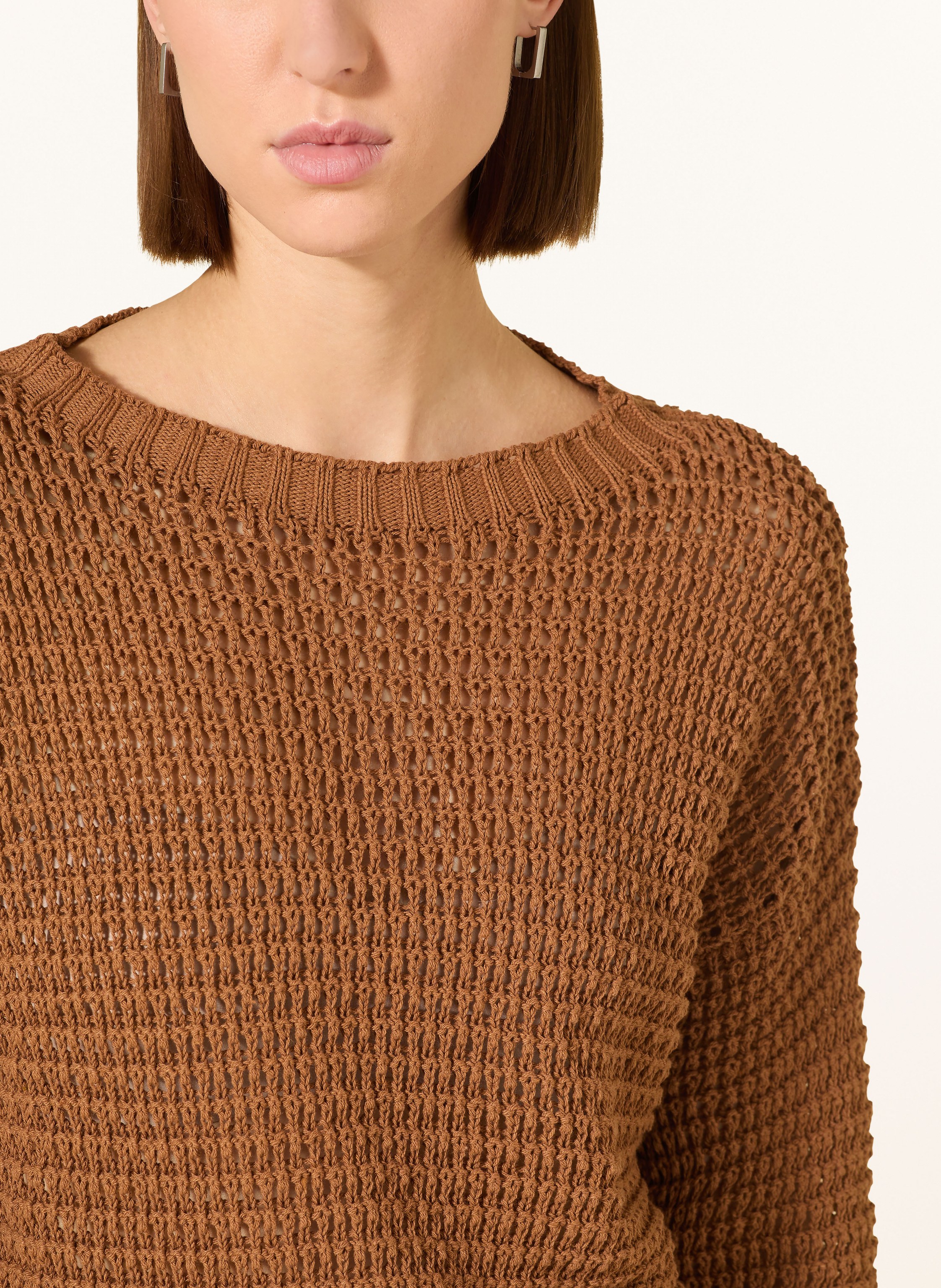Thumbnail - Darling Harbour Pullover Mit 3/4-Arm braun