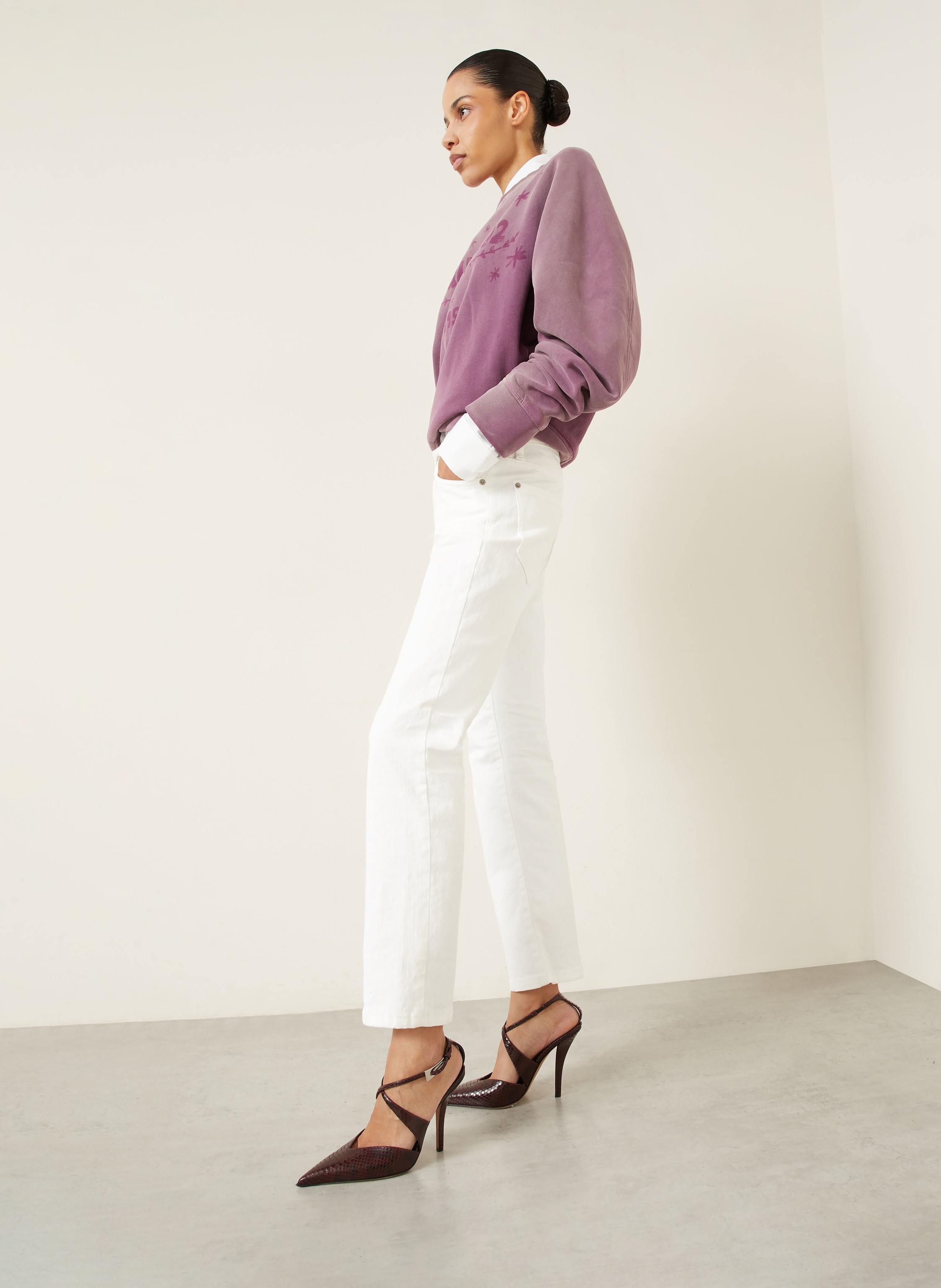 Thumbnail - dsquared2 Straight Jeans Jenna weiss