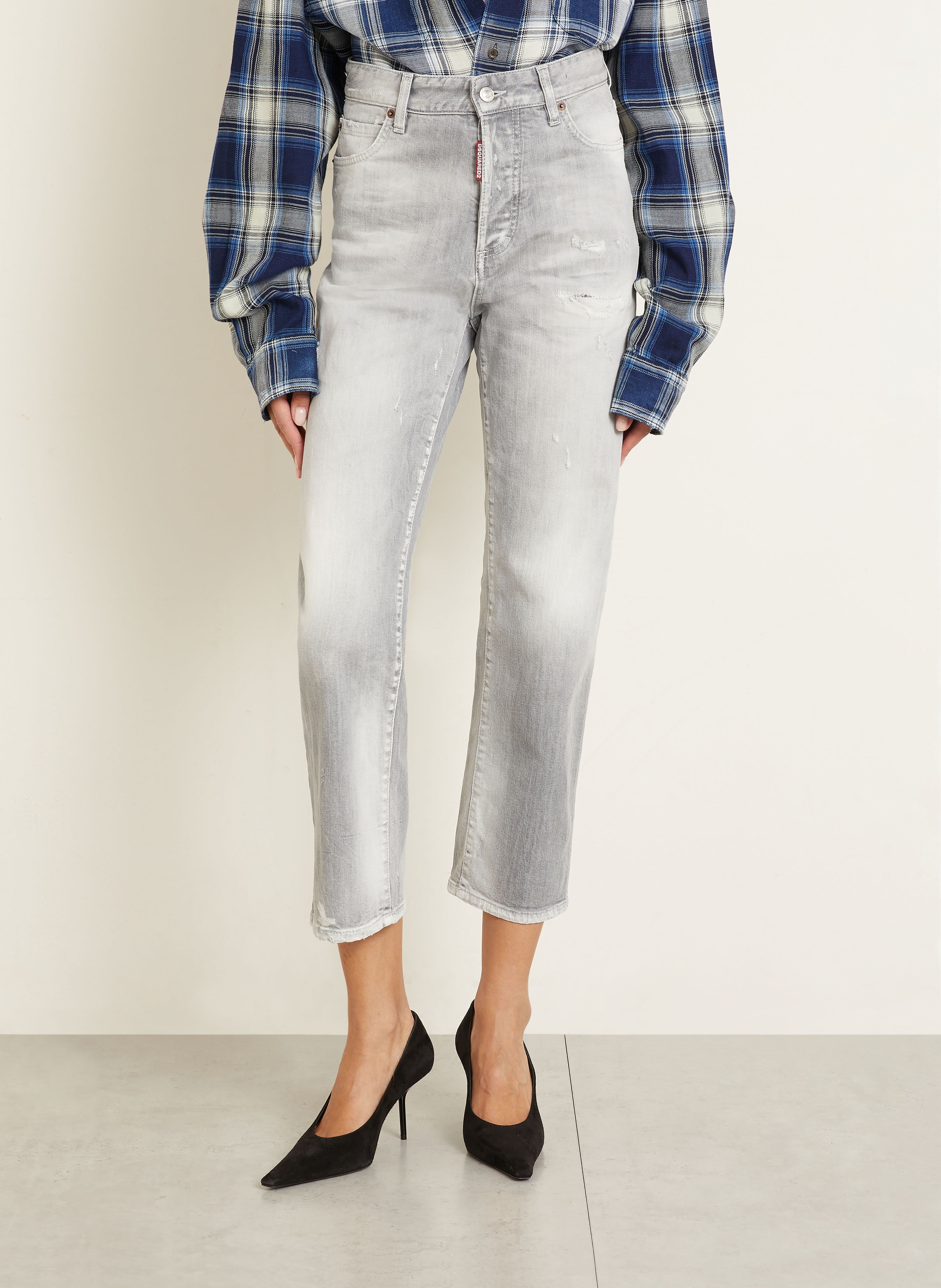 Thumbnail - dsquared2 Destroyed Jeans Boston grau
