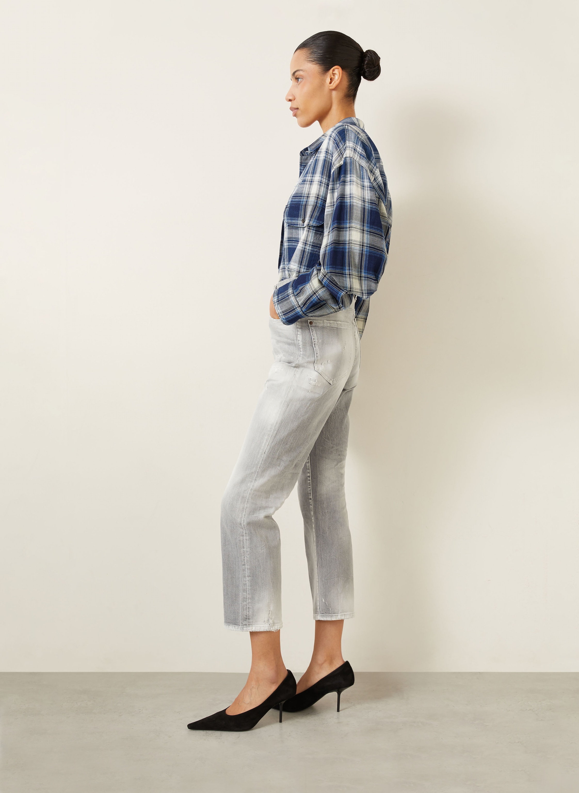 Thumbnail - dsquared2 Destroyed Jeans Boston grau