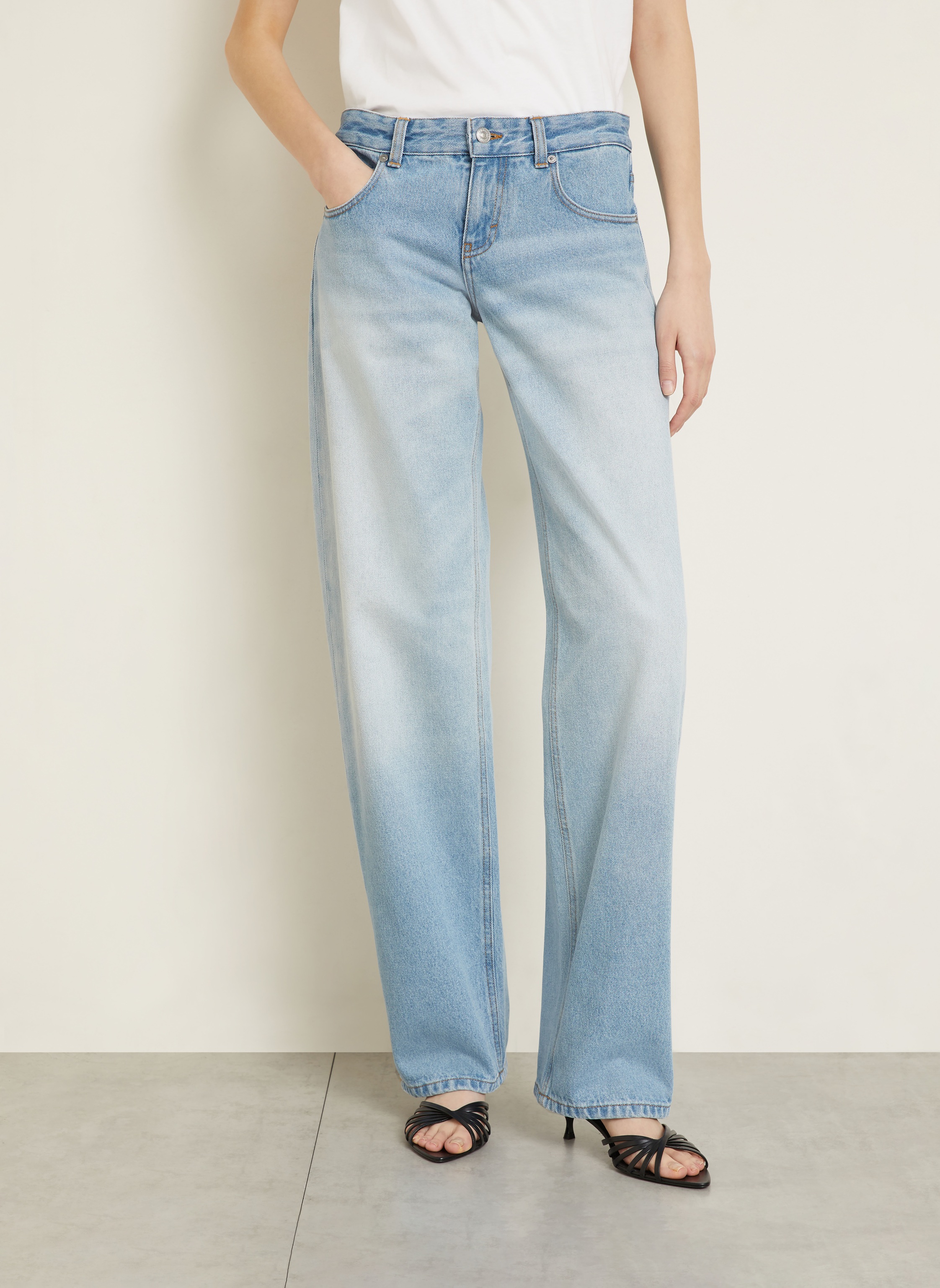 Thumbnail - Victoria Beckham Straight Jeans Harper blau