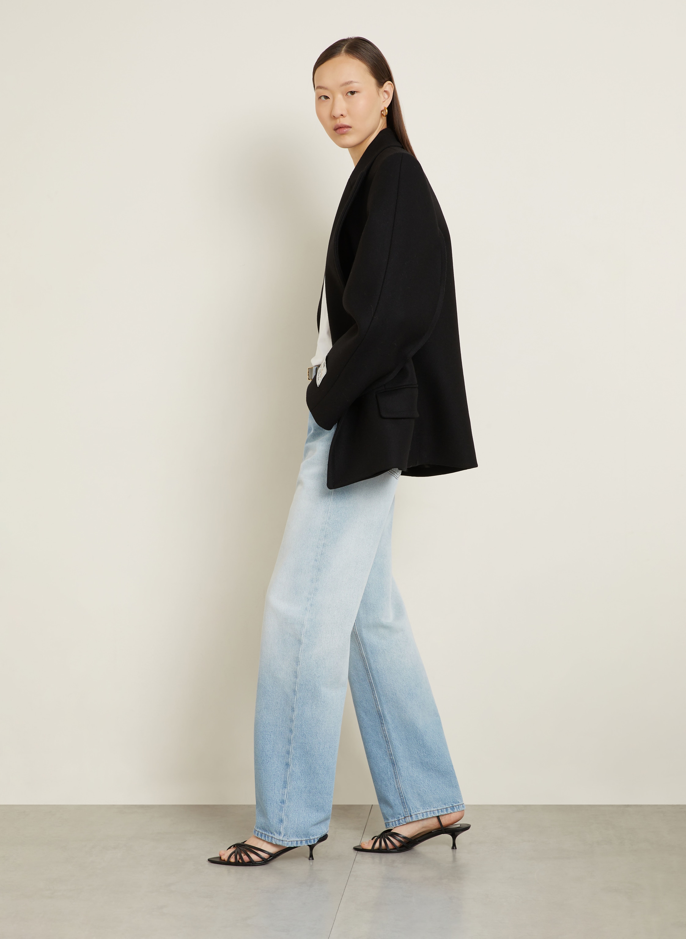 Thumbnail - Victoria Beckham Straight Jeans Harper blau