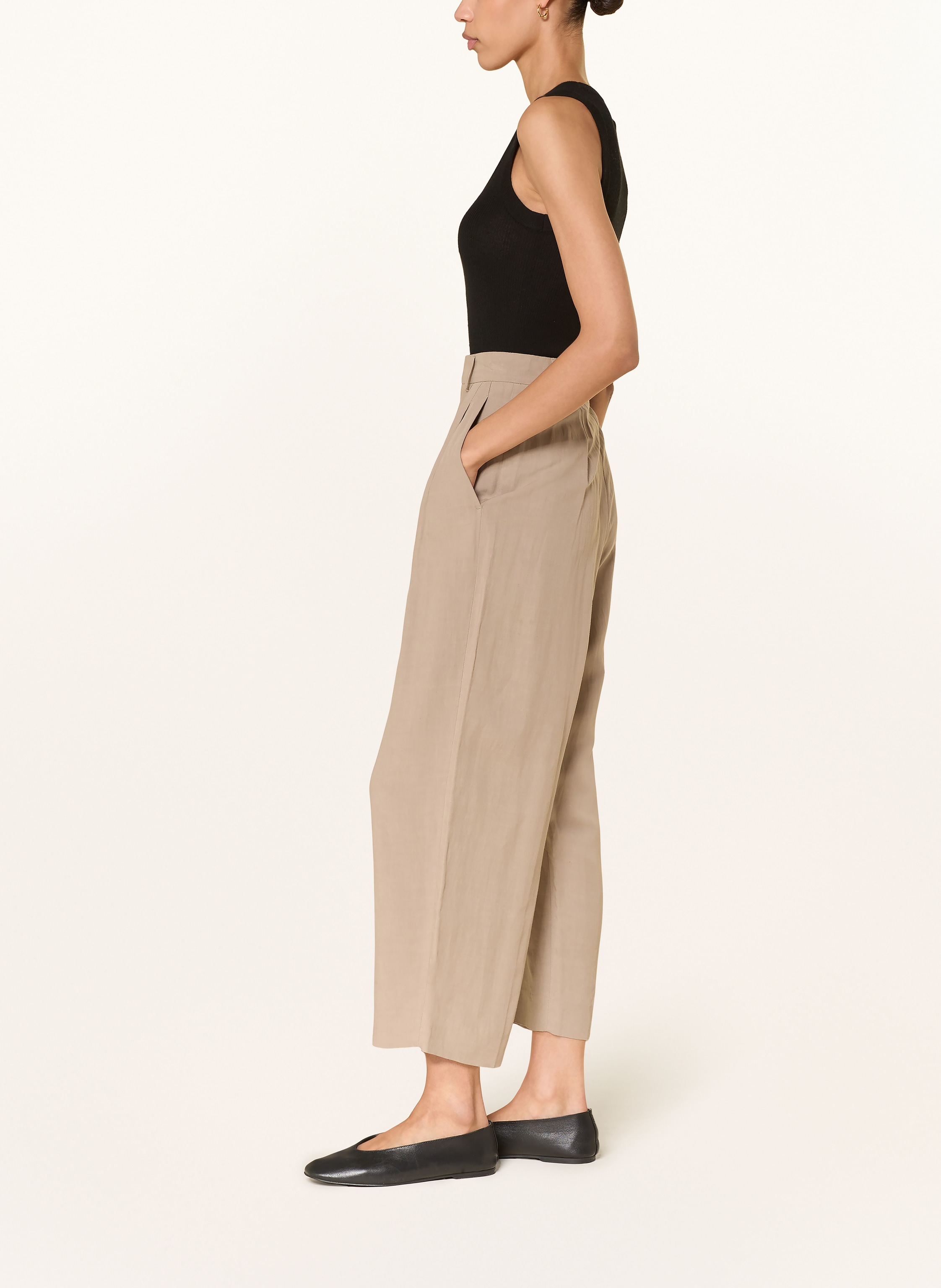 Thumbnail - Rossi Culotte Noa Mit Leinen beige