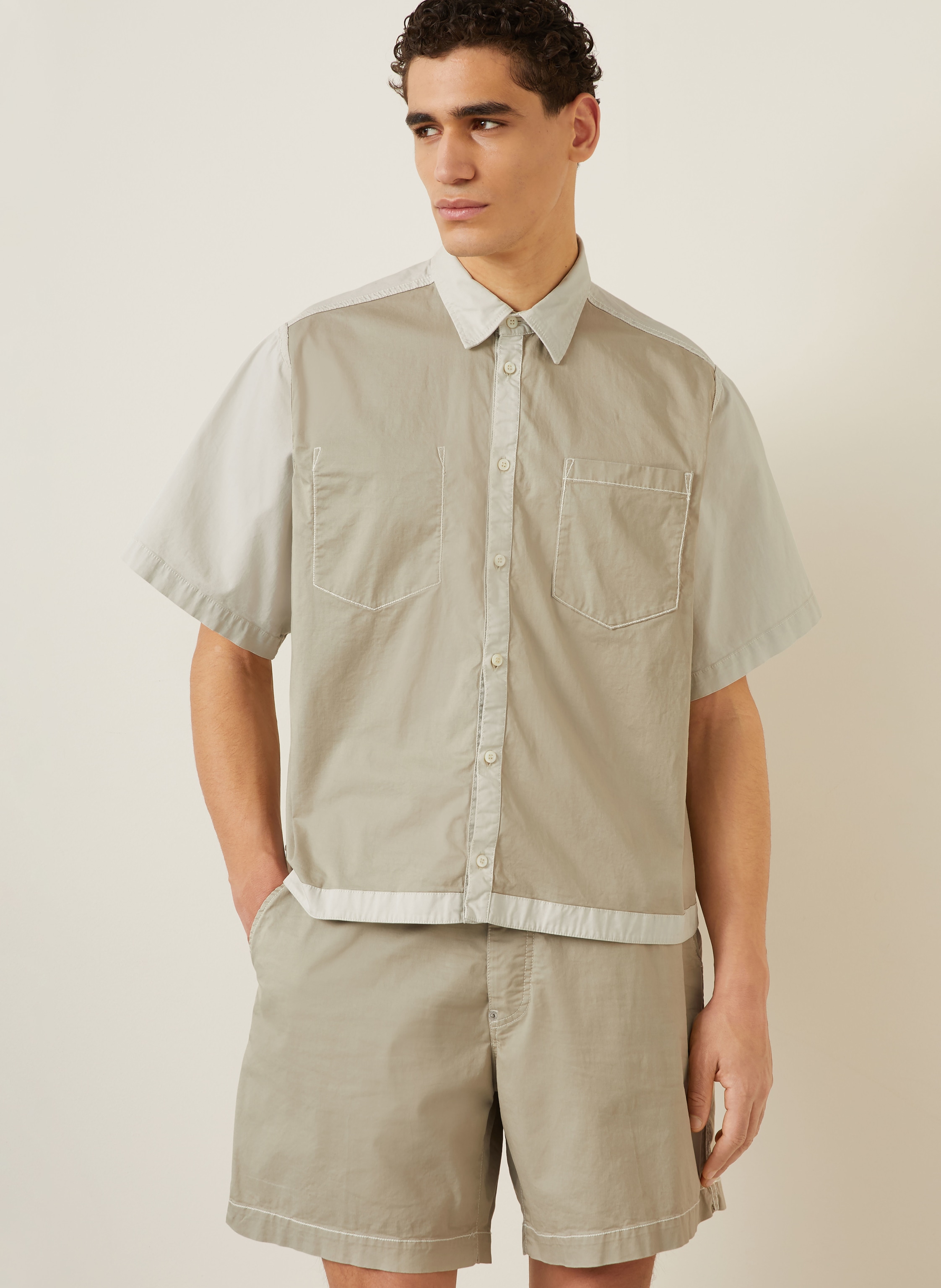 Thumbnail - dsquared2 Kurzarm-Hemd Comfort Fit beige