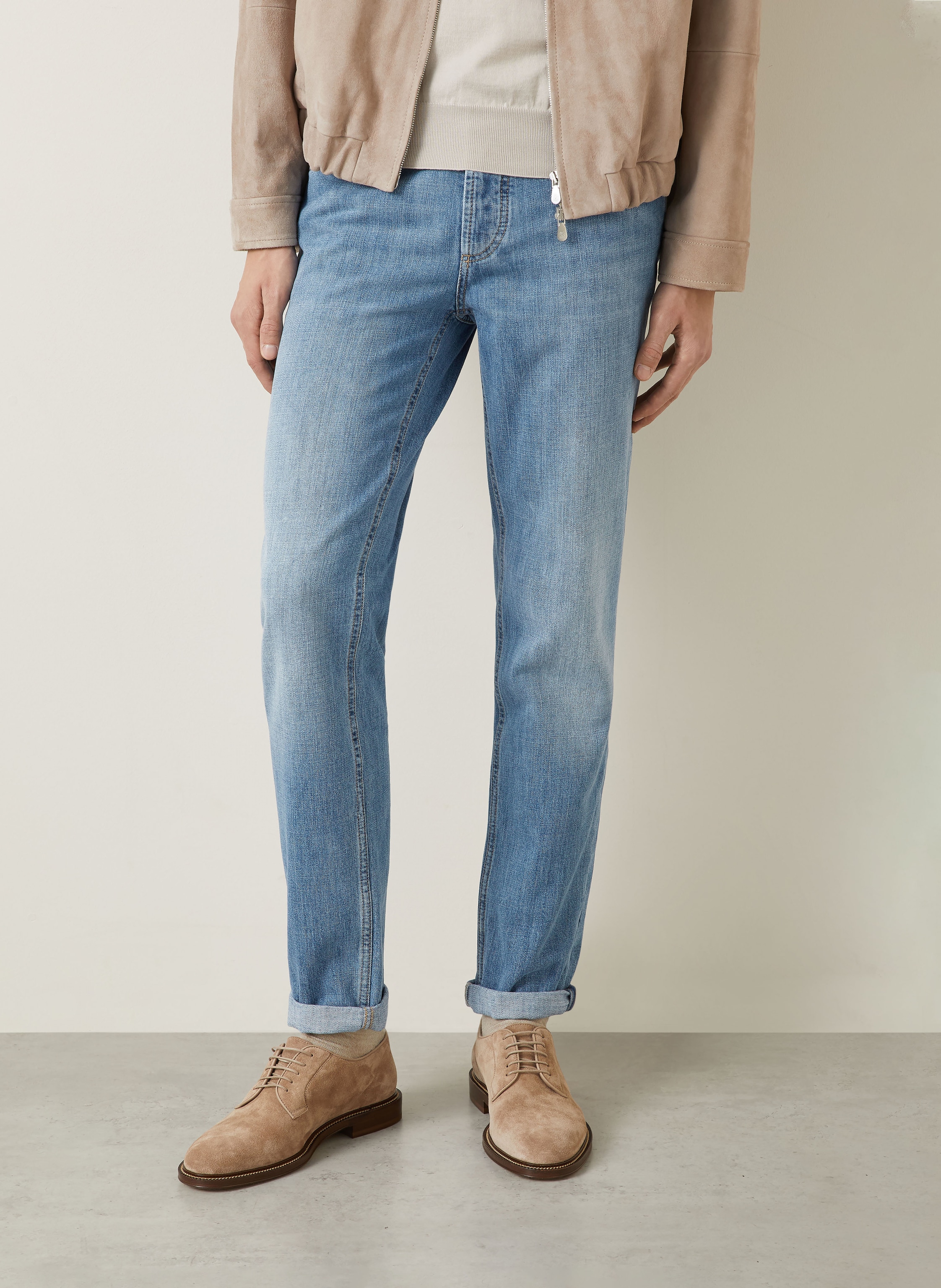Thumbnail - Brunello Cucinelli Jeans Traditional Fit blau