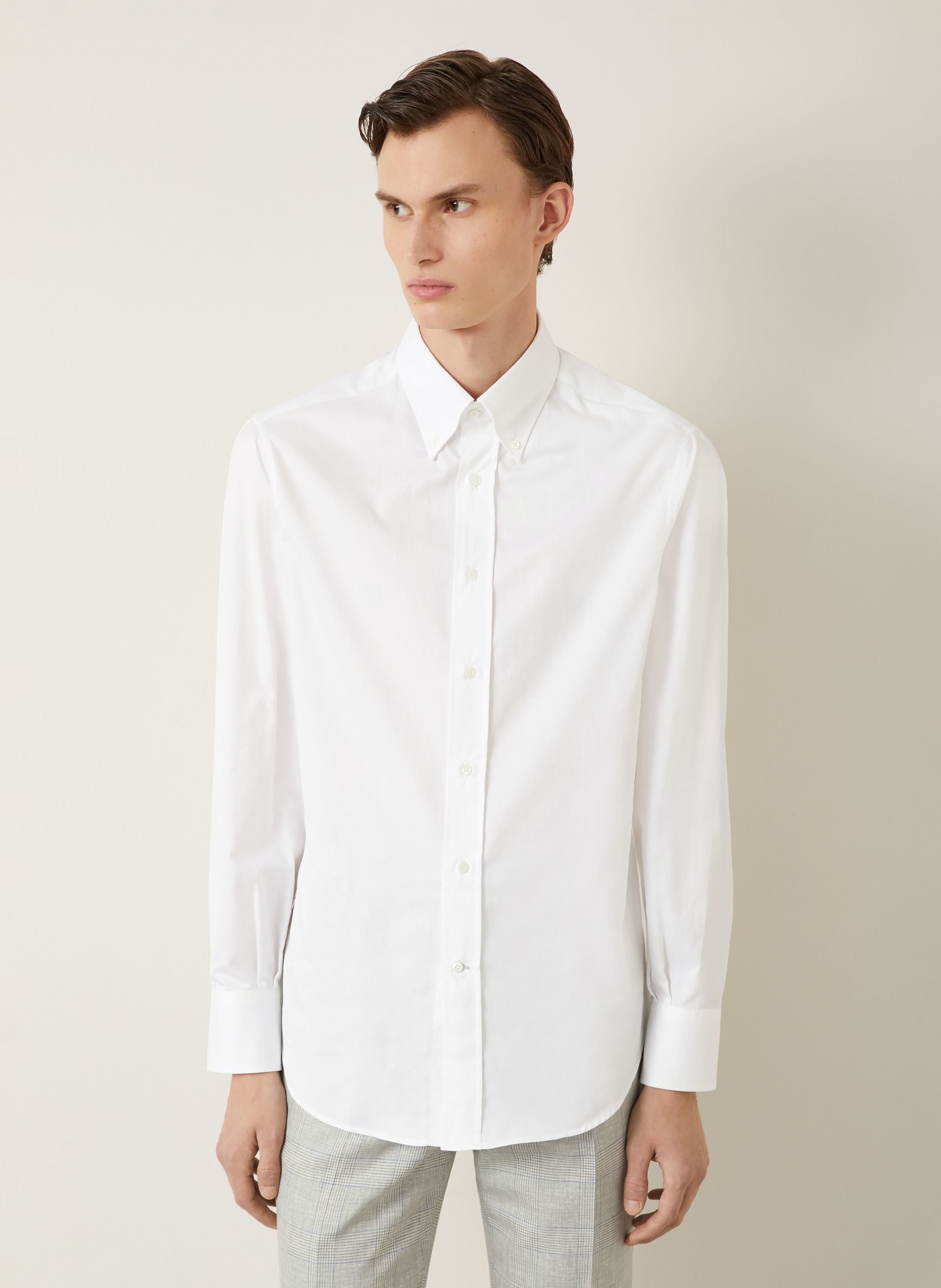 Thumbnail - Brunello Cucinelli Hemd Basic Fit weiss