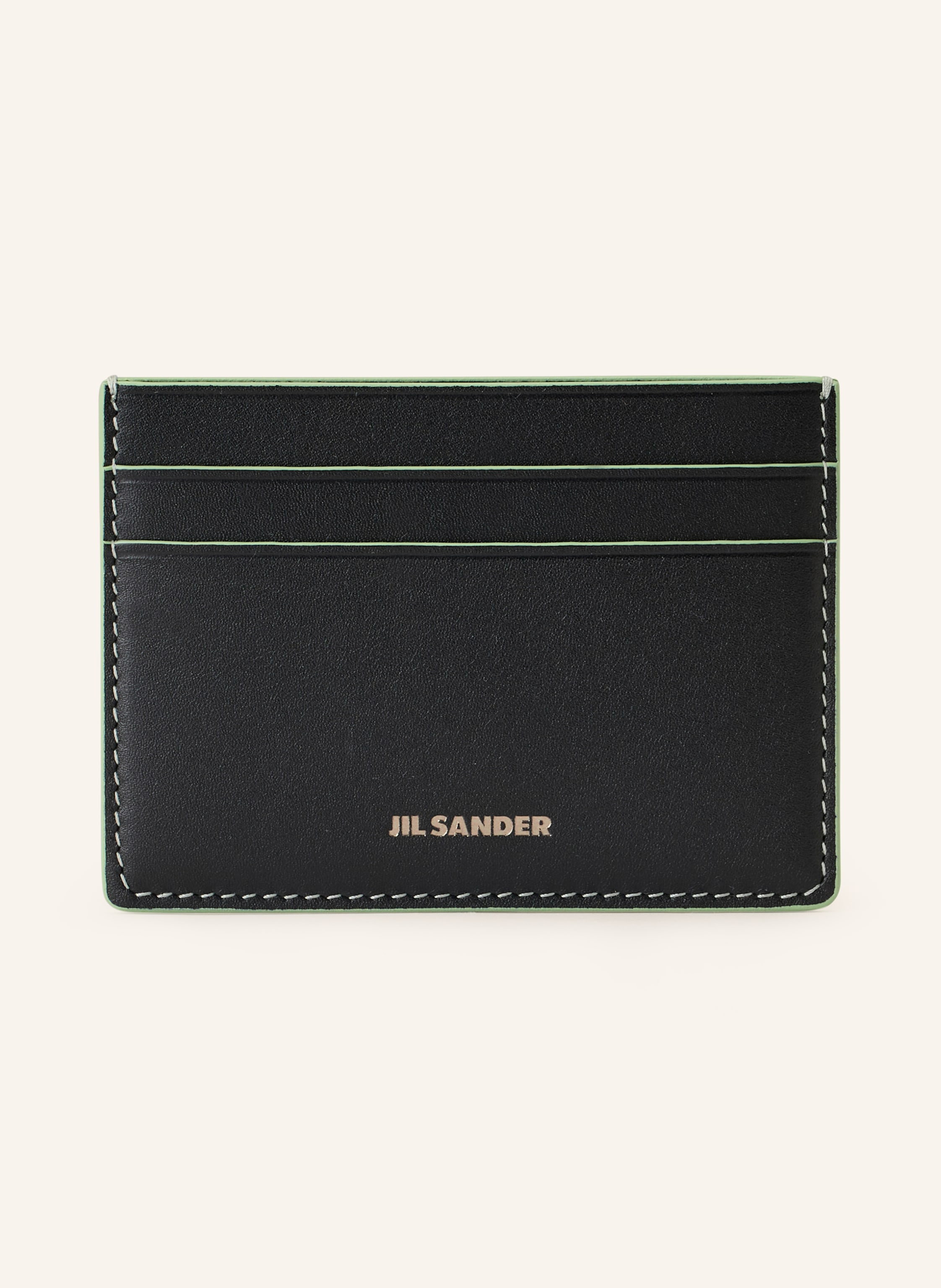 Jil Sander Jil Sander Kartenetui schwarz in SCHWARZ / HELLGRÜN