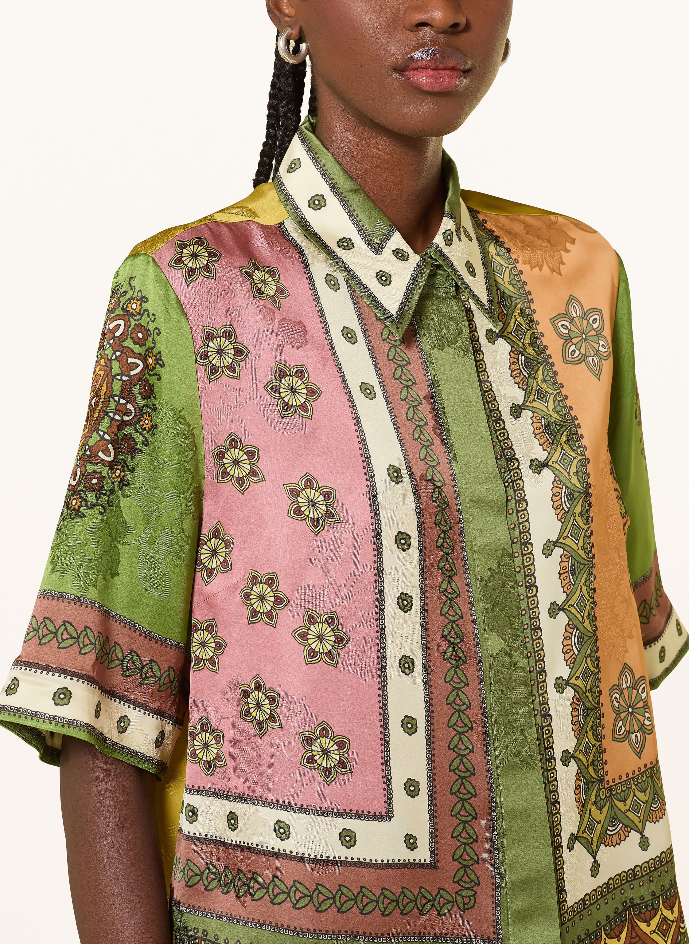 Thumbnail - Alémais Hemdbluse Contina Aus Satin gruen